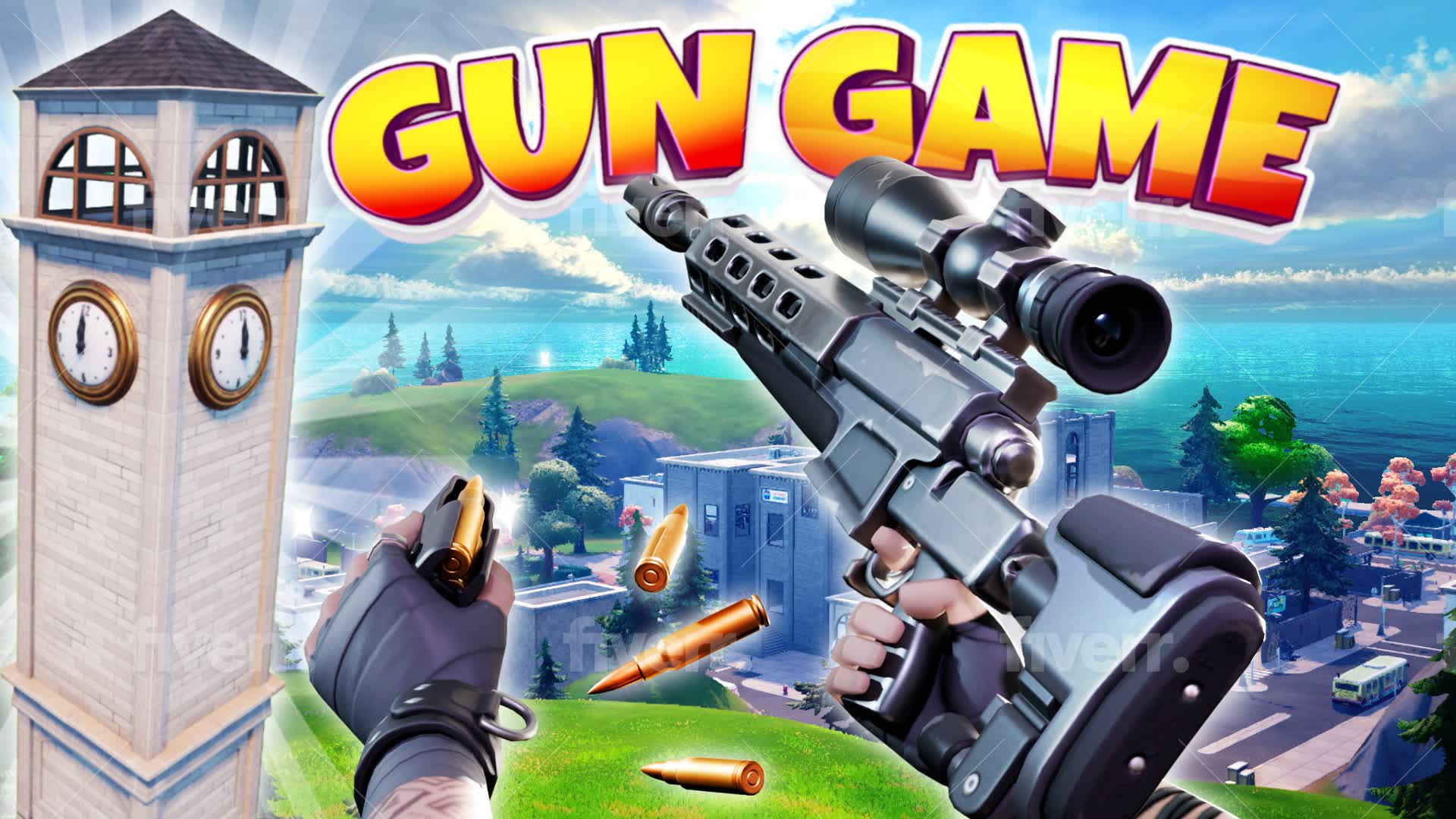 Tilted Towers FIRST PERSON Gun Game!
