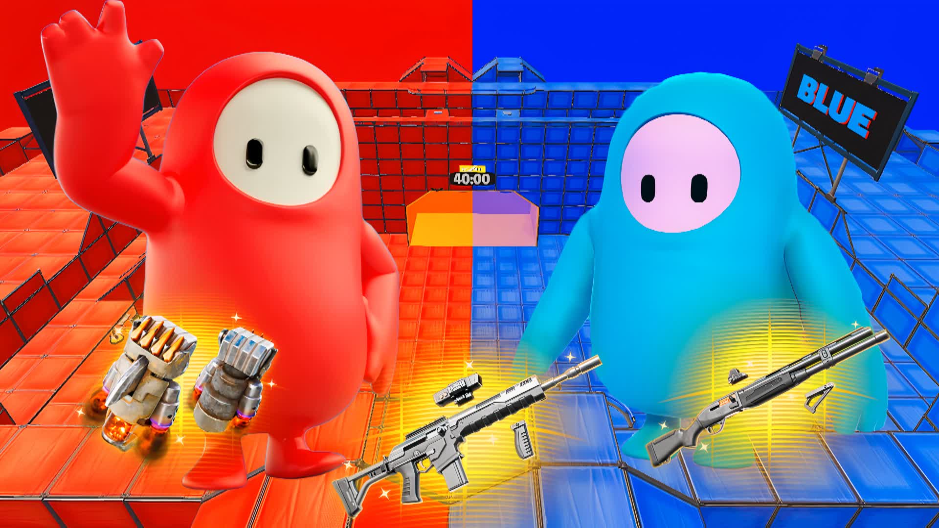 FALL GUYS RED VS BLUE 🔴🔵