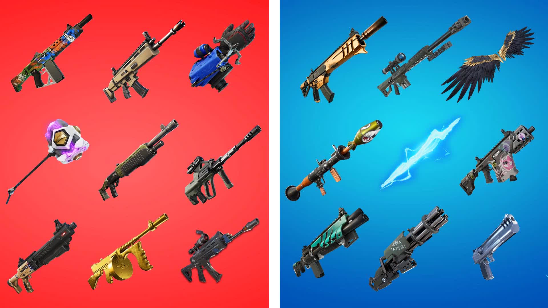 ALL WEAPONS 🔴 RED VS BLUE 🔵