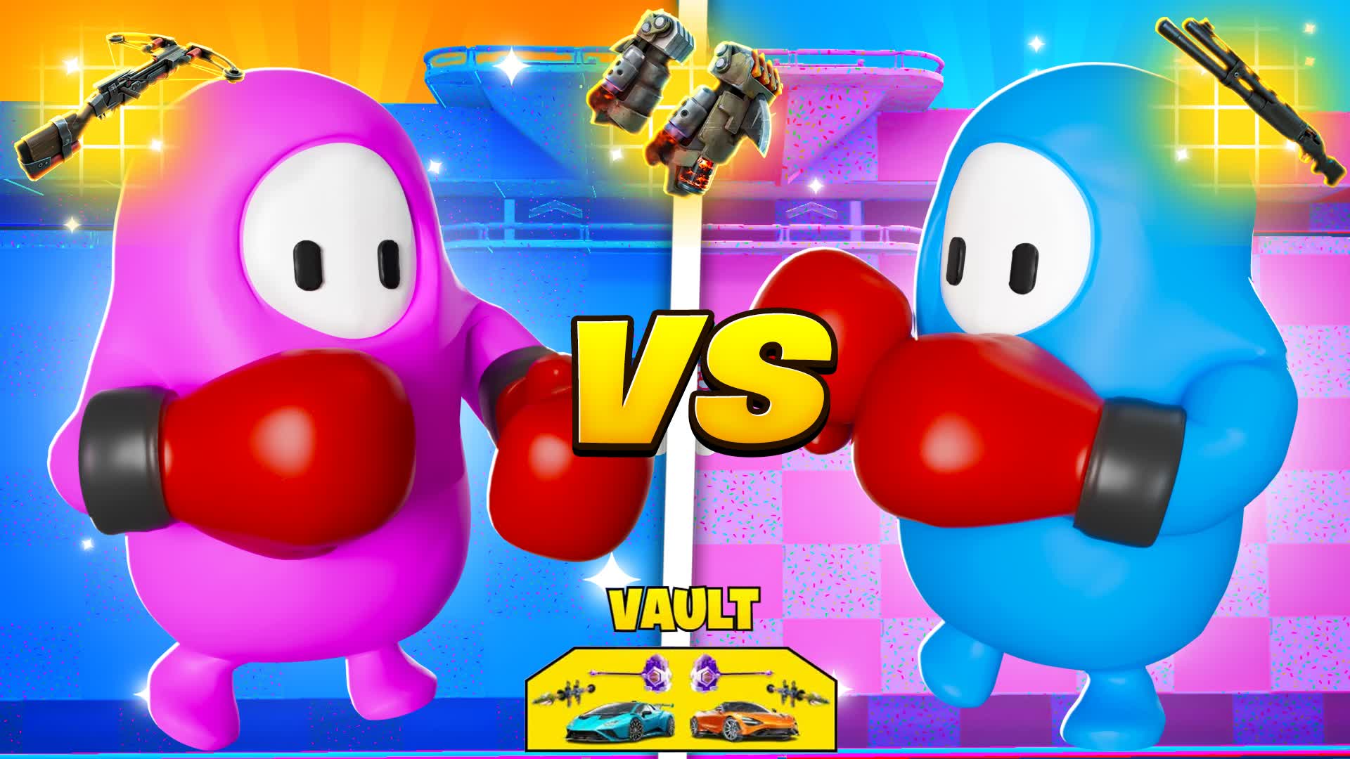 Fall Guys Red vs Blue