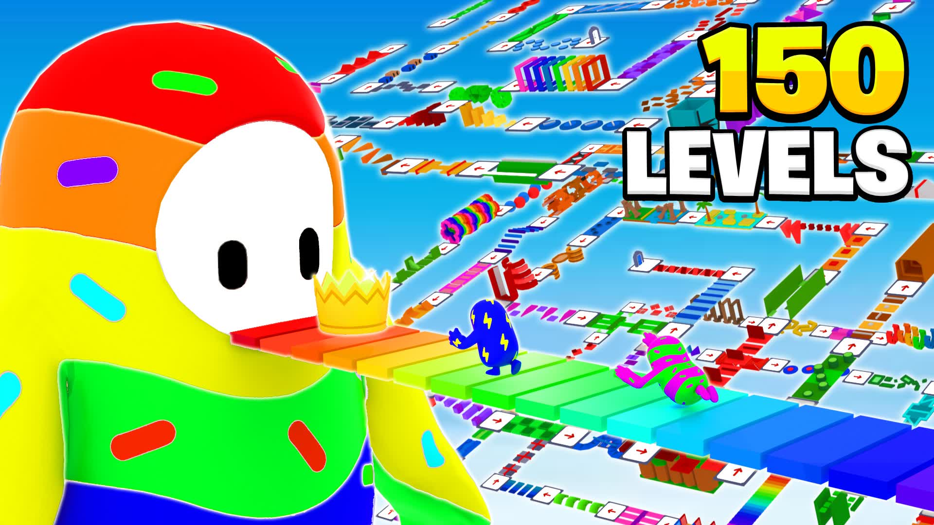 🌈 150 FUN FALL GUYS OBBY PARKOUR
