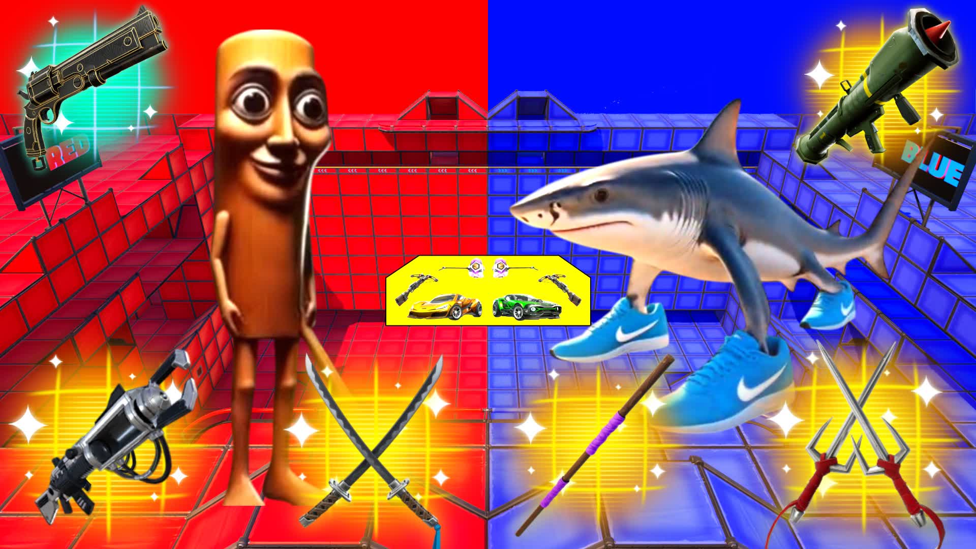Tung vs tralalero red vs Blue