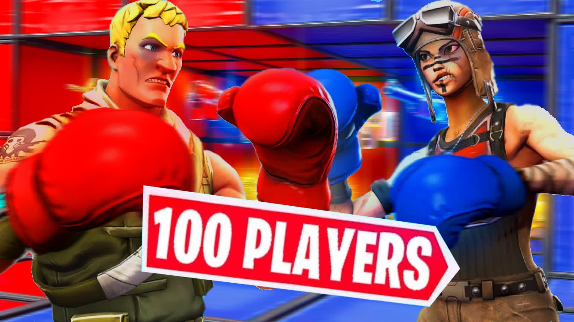 💯100 PLAYERS 🔴 RED VS BLUE 🔵
