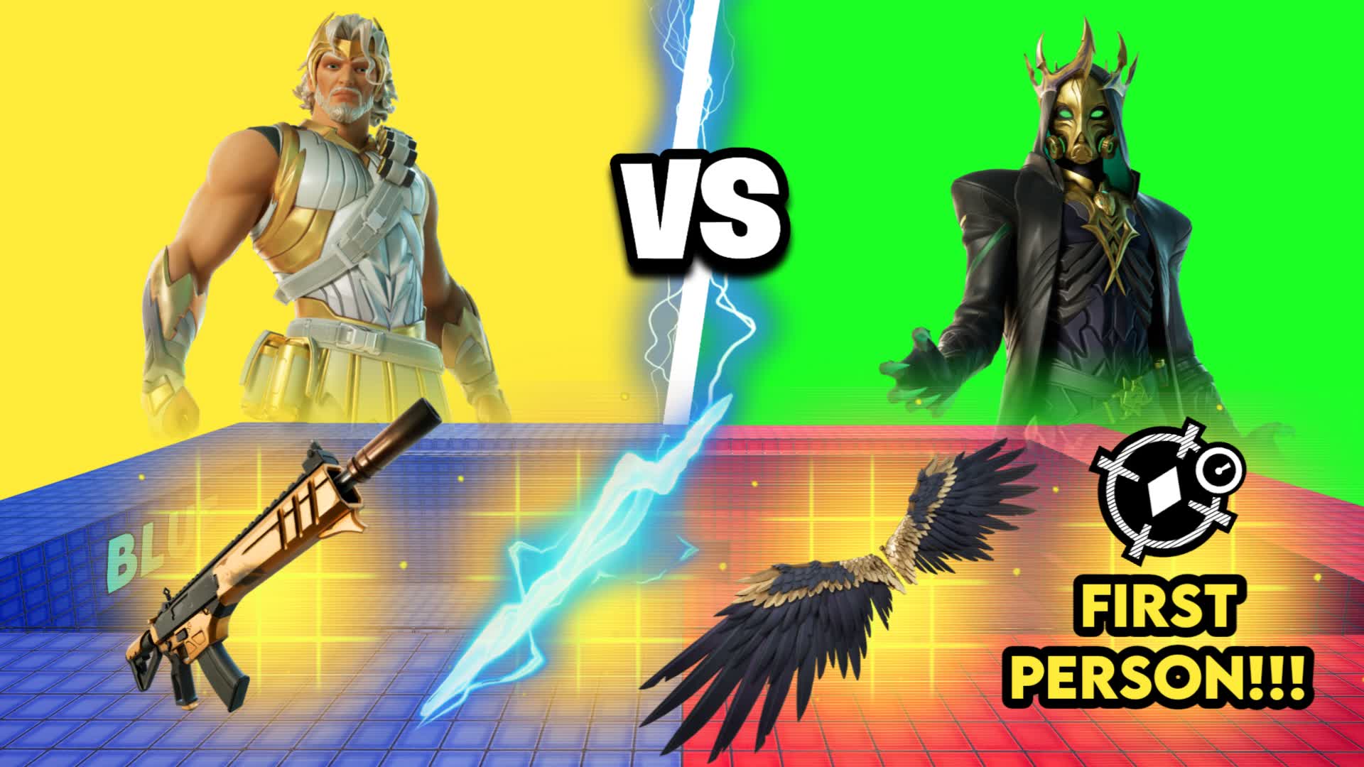 GOLD RED VS BLUE
