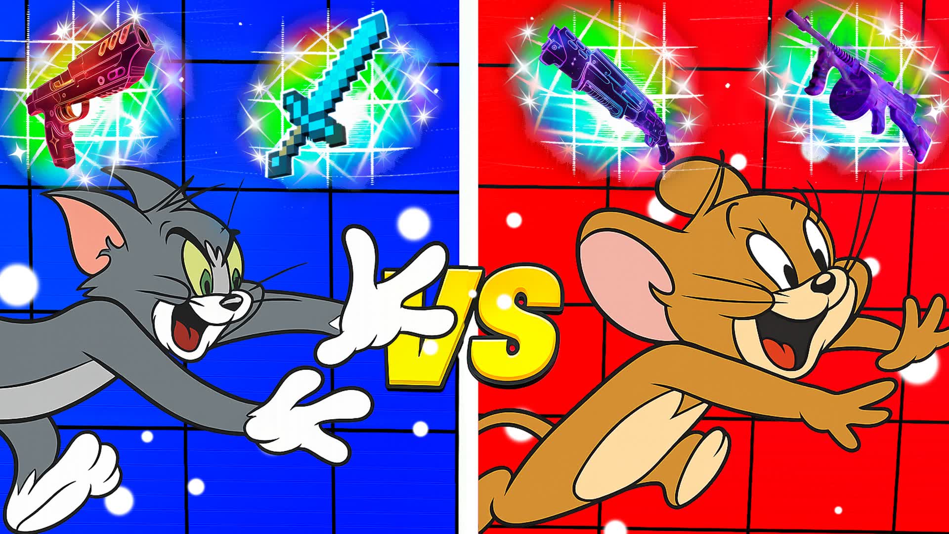 🐈TOM VS JERRY 🐭 RED VS BLUE 🔴🔵