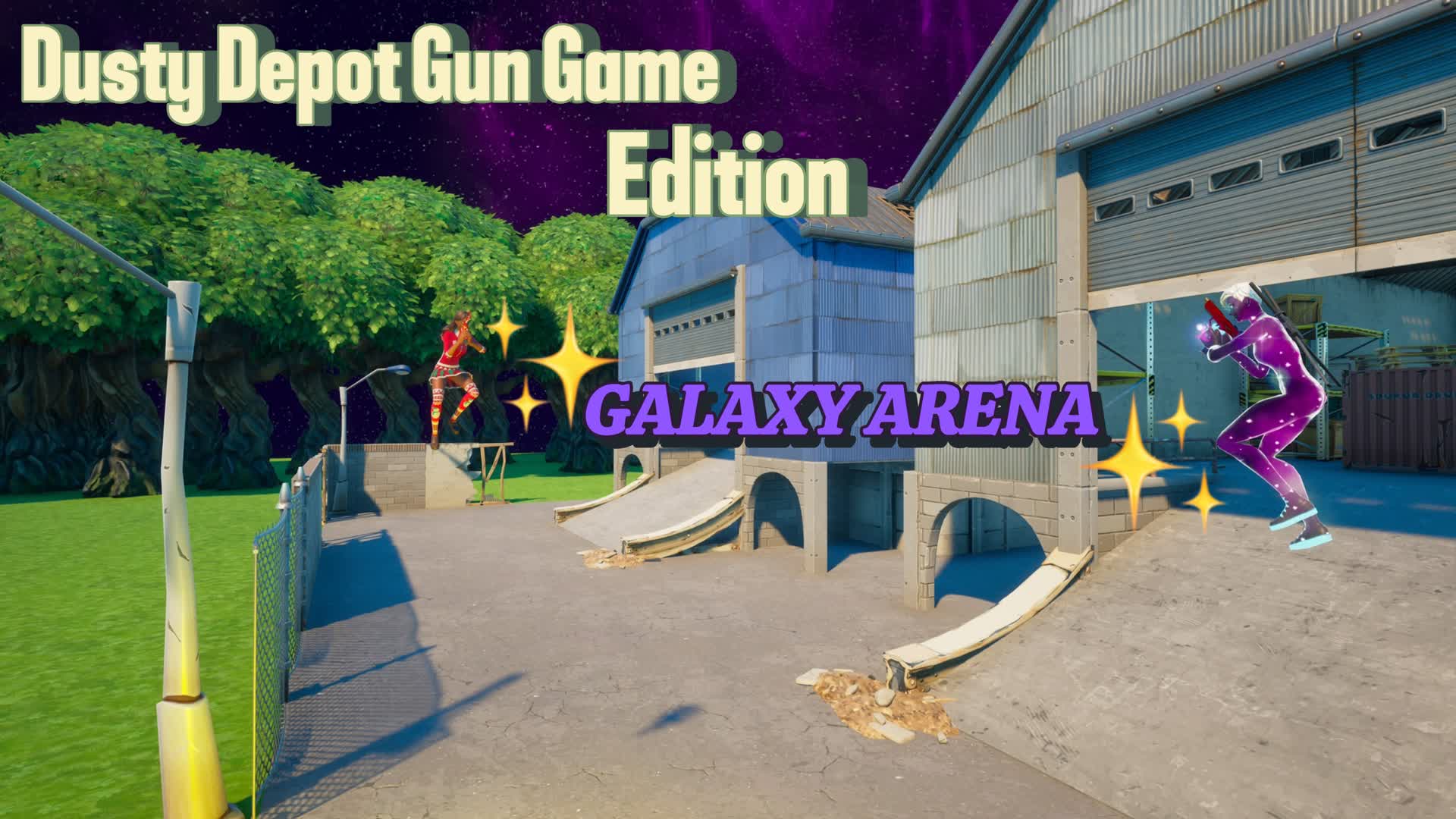 Dusty Depot Gun Game! Galaxy Arena!