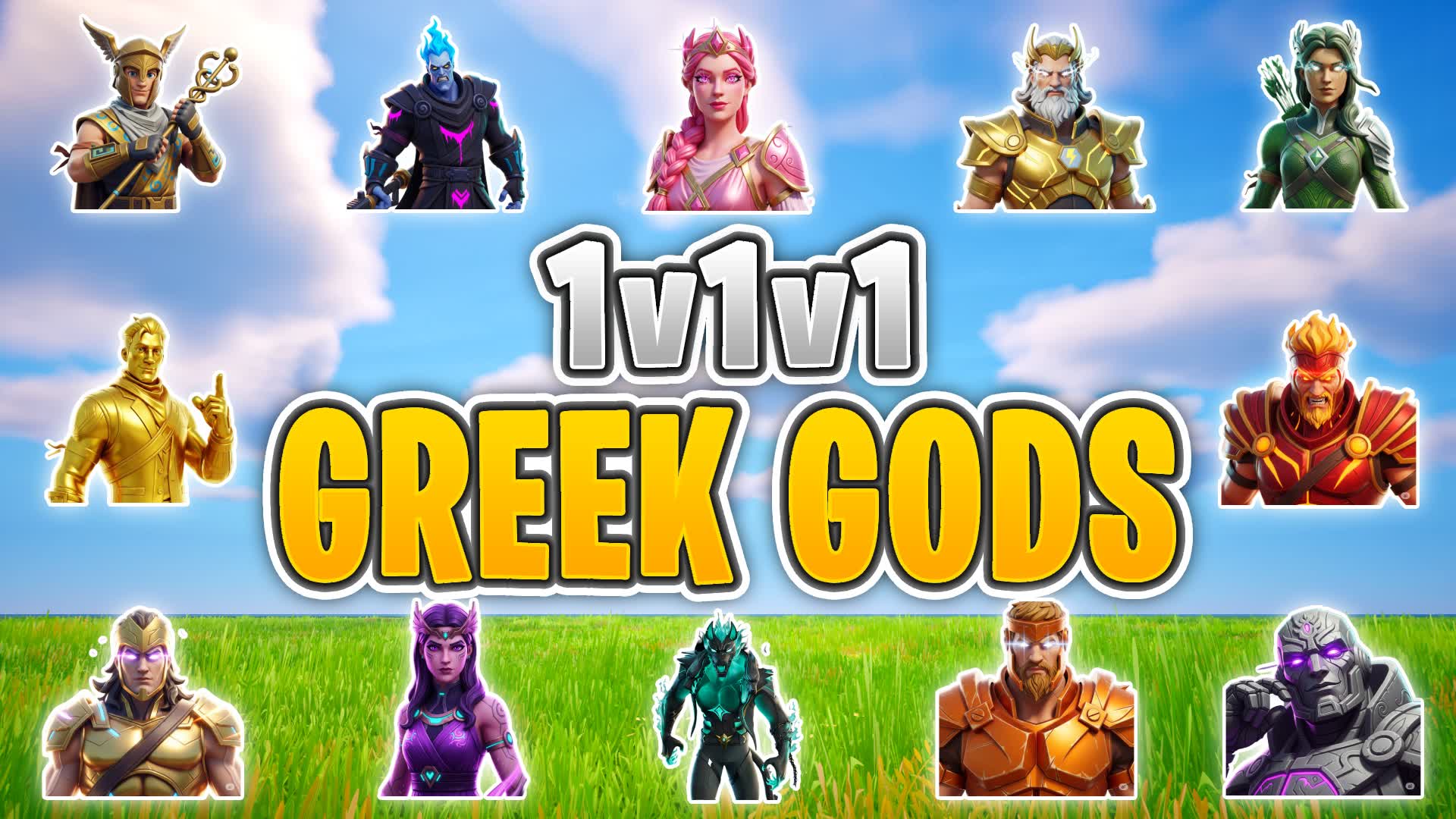 1v1v1 GREEK GOD POWERUPS FREE FOR ALL
