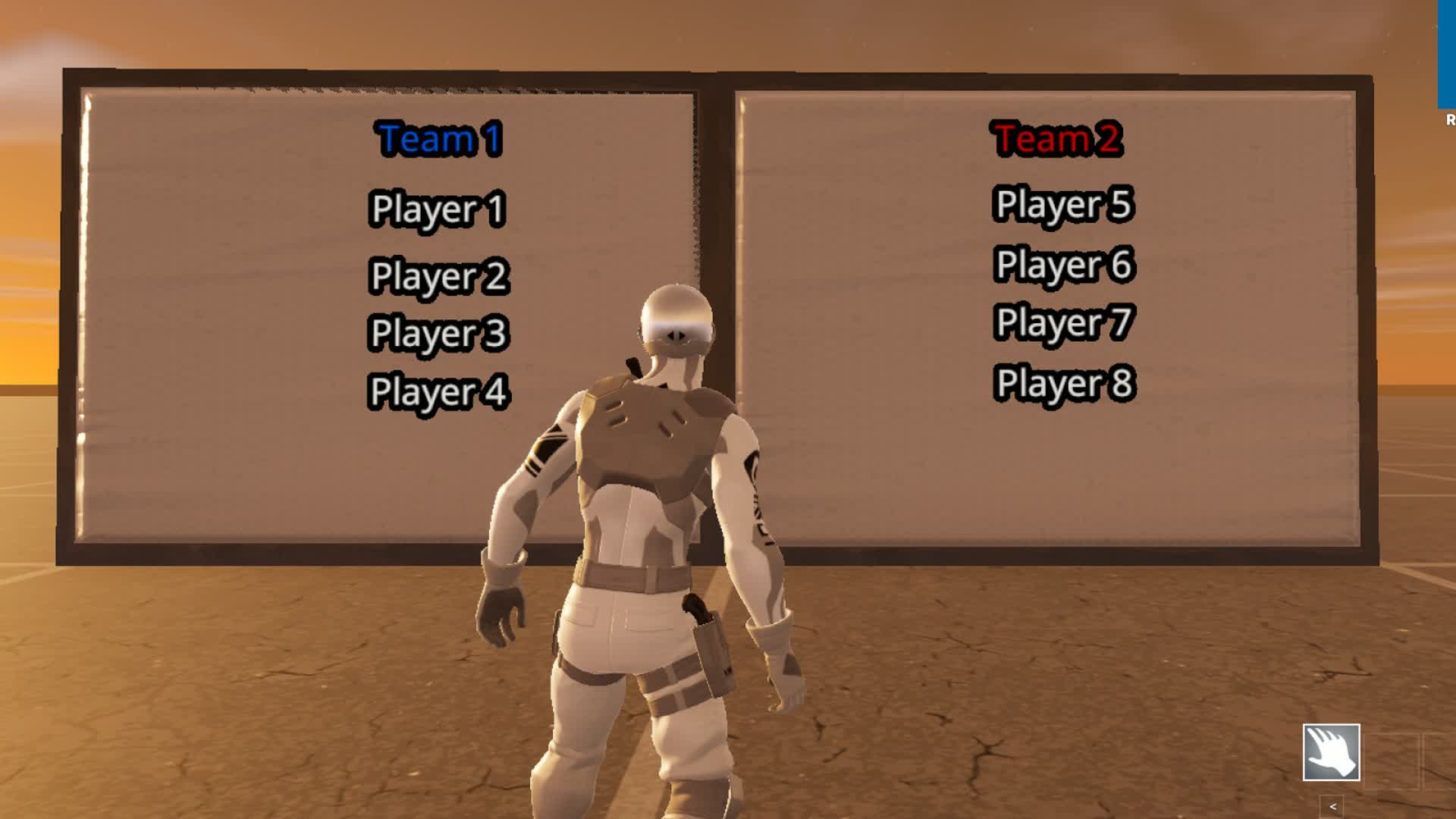 Player names on team billboards Template