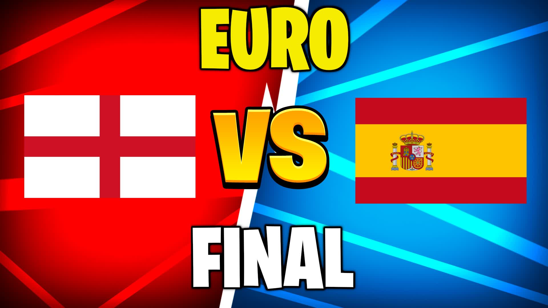 EURO FINAL ENGLAND VS SPAIN🔴🔵