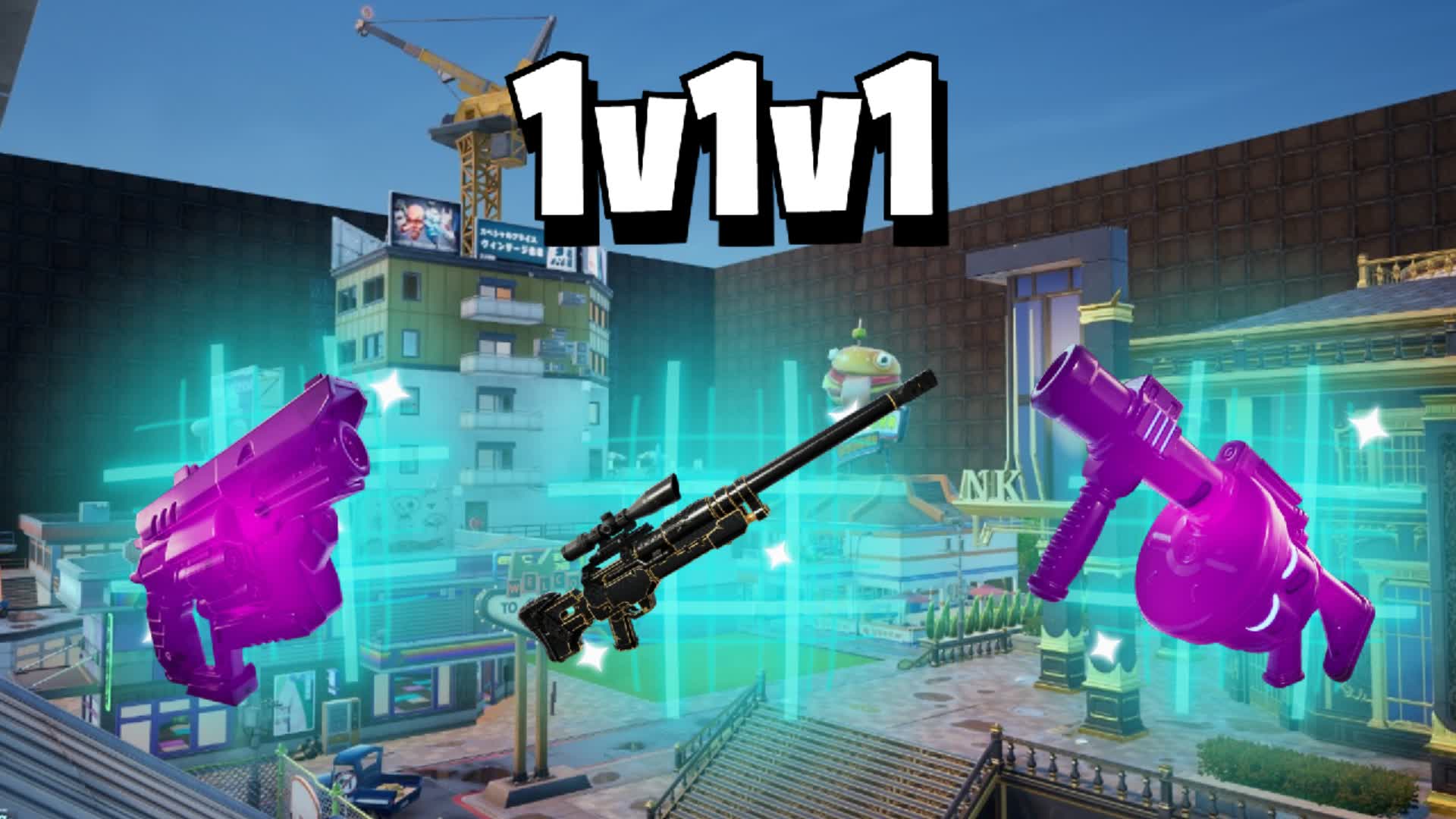 🏙 1v1v1 - All Weapons - Battle City 🔫