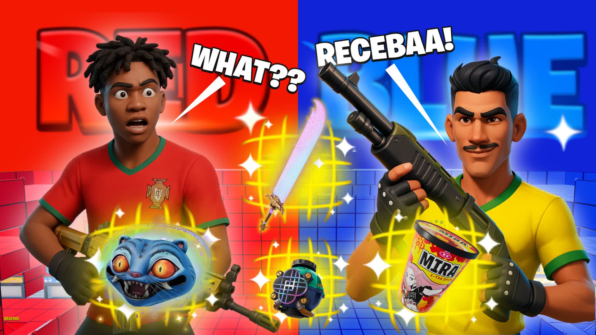 ISHOWSPEED VS RECEBA 😂 RED VS BLUE 🔴🔵