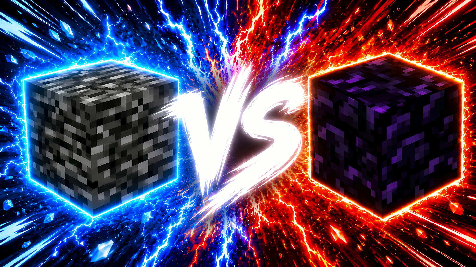 OBSIDIAN VS BEDROCK RED VS BLUE 🔴🔵