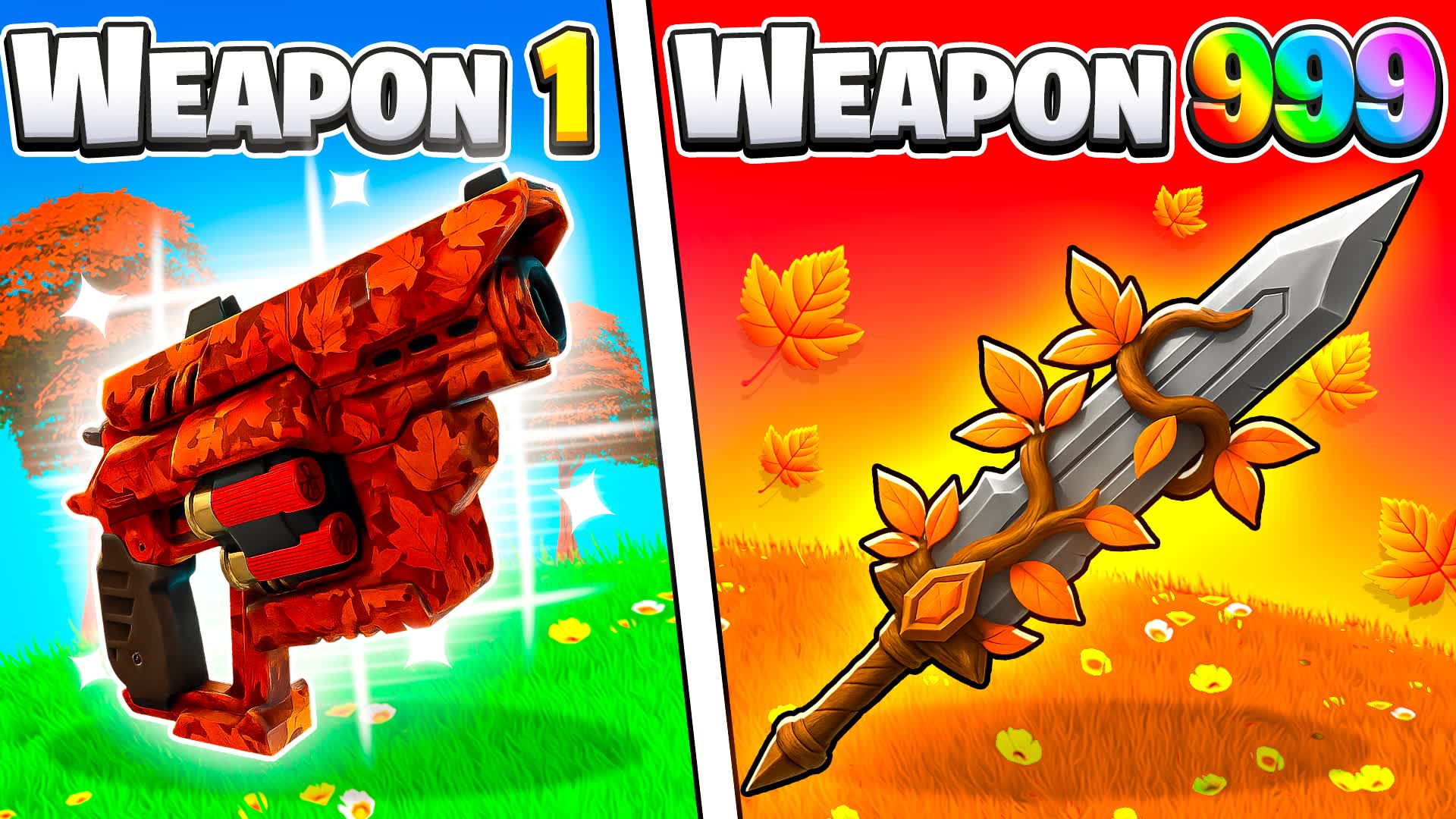 🍁FALL GUN GAME🔫ONE SHOT🎯DRIVE🚗