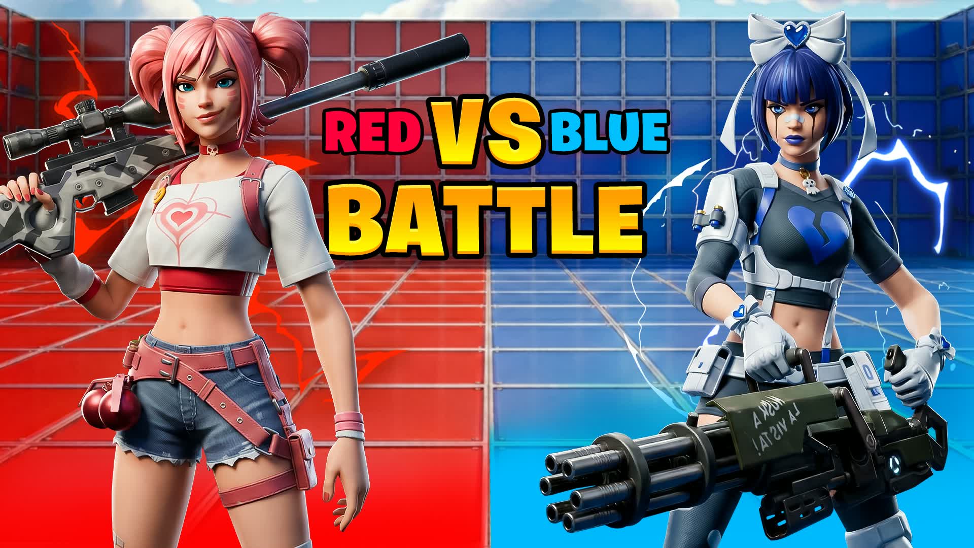 RED VS BLUE EPIC BATTLE 🔴🔵