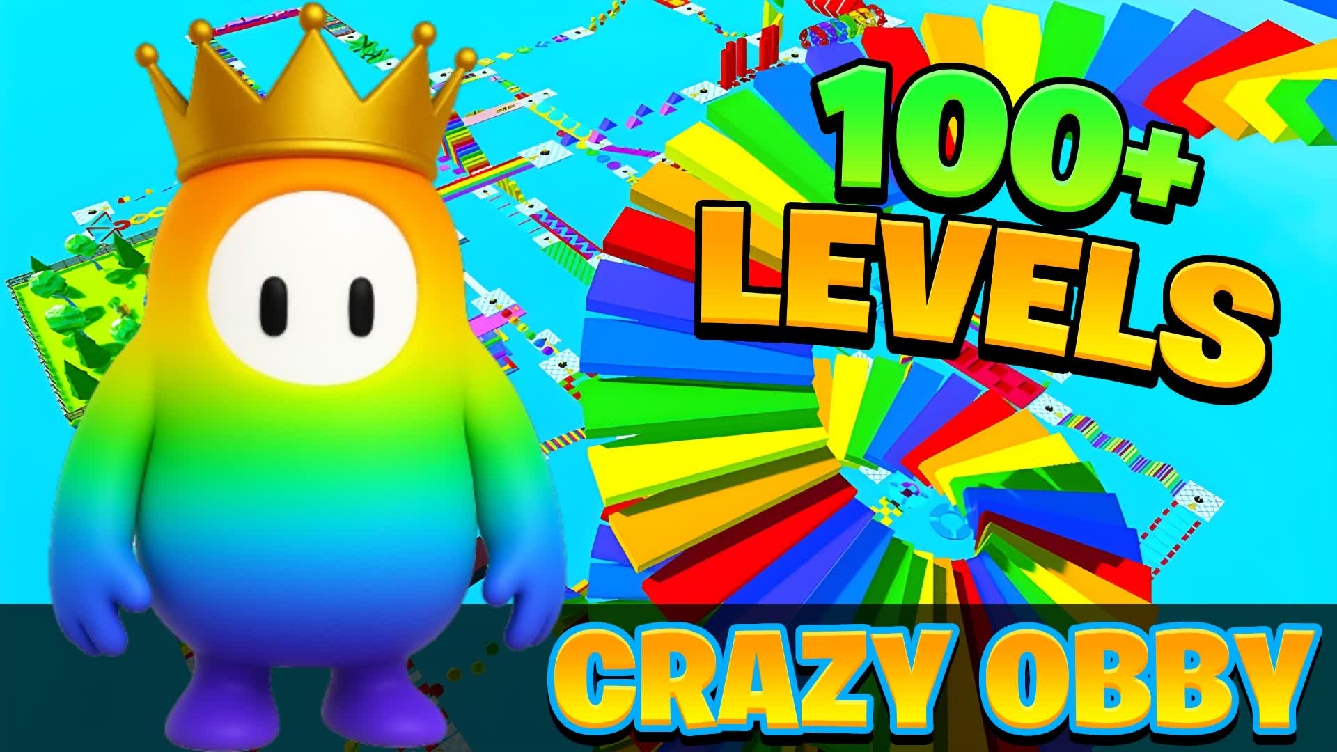 ⭐️ FALL GUYS SUPER MINIGAMES OBBY 🌈