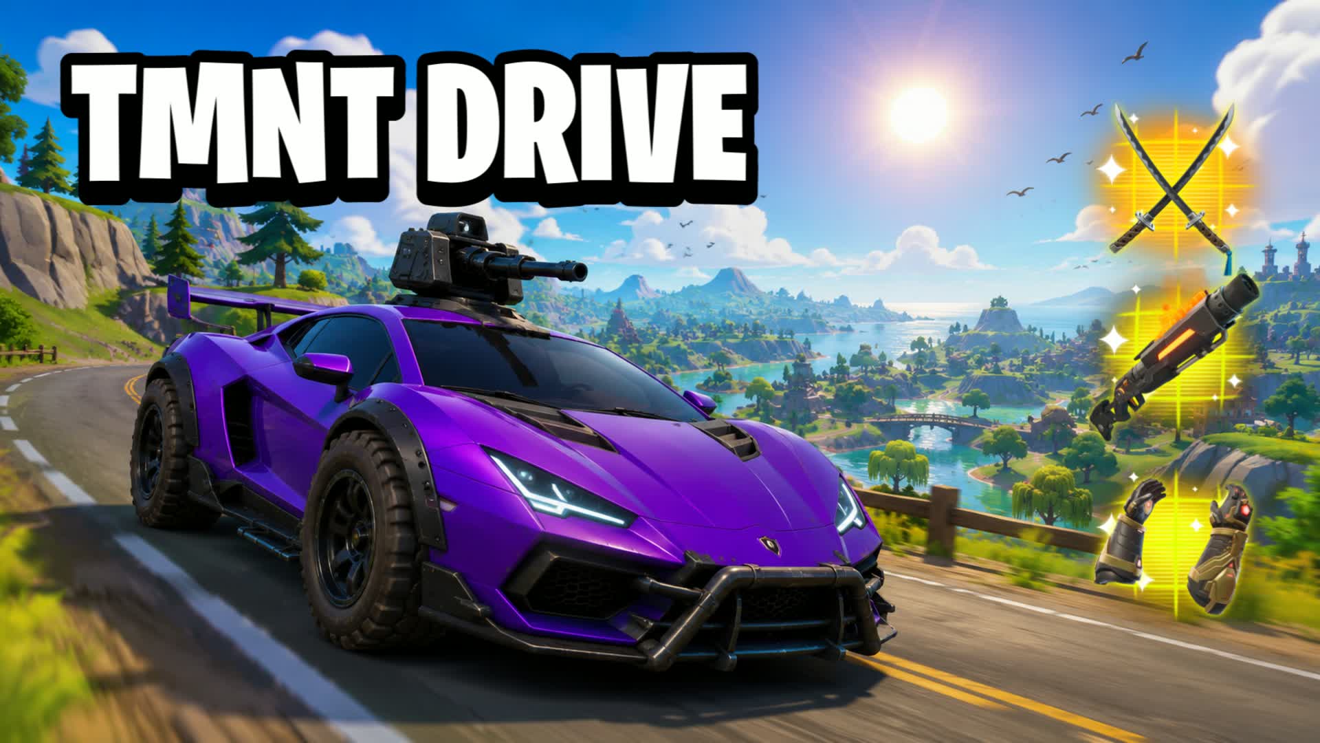 TMNT Drive 🚗 FFA  ✨ All Weapons 🔫