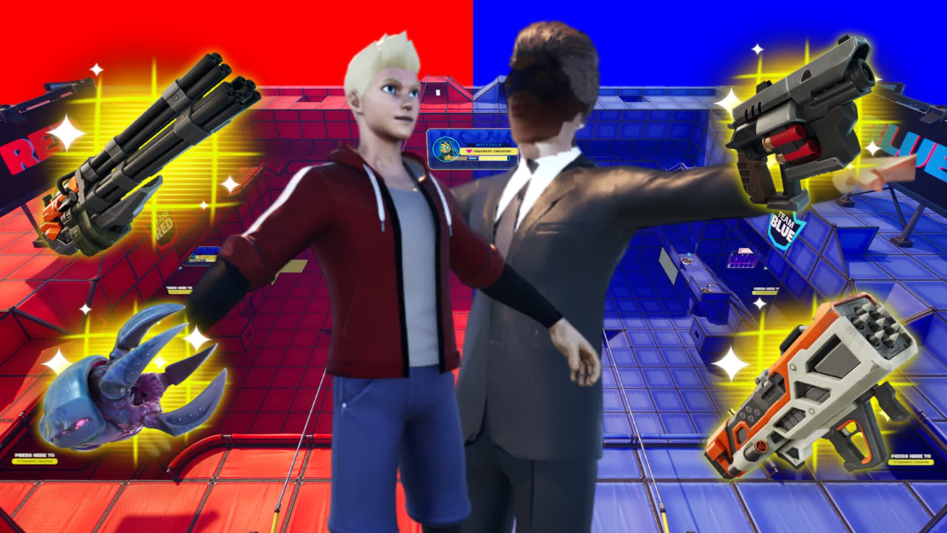 SUPERHERO RED VS BLUE 🔴🔵WITH EVERY GUN