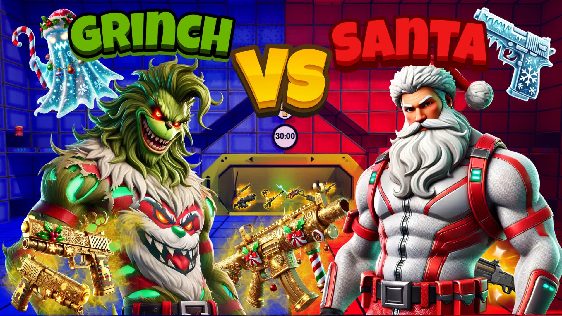 Santa vs Grinch Special Event🔵🔴