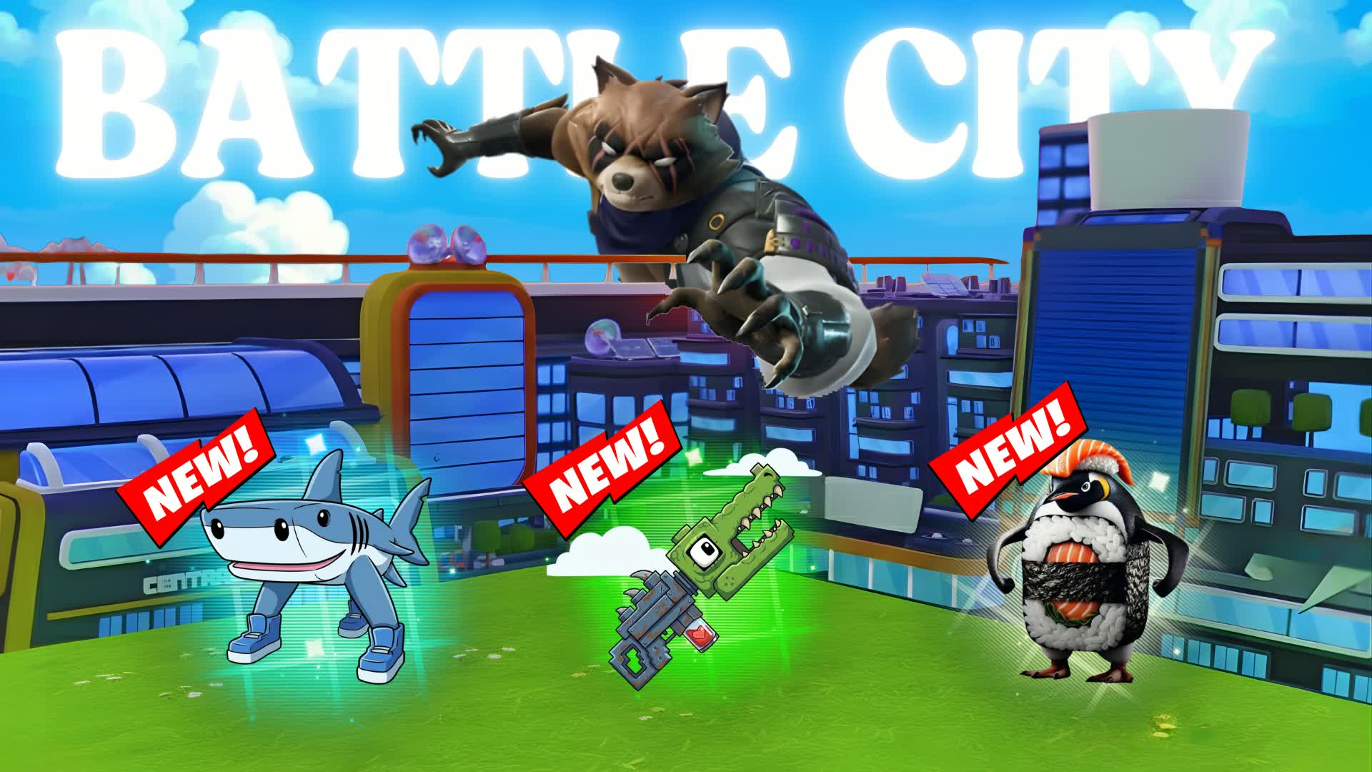 BATTLE CITY 1V1 FFA - EVERY GUN