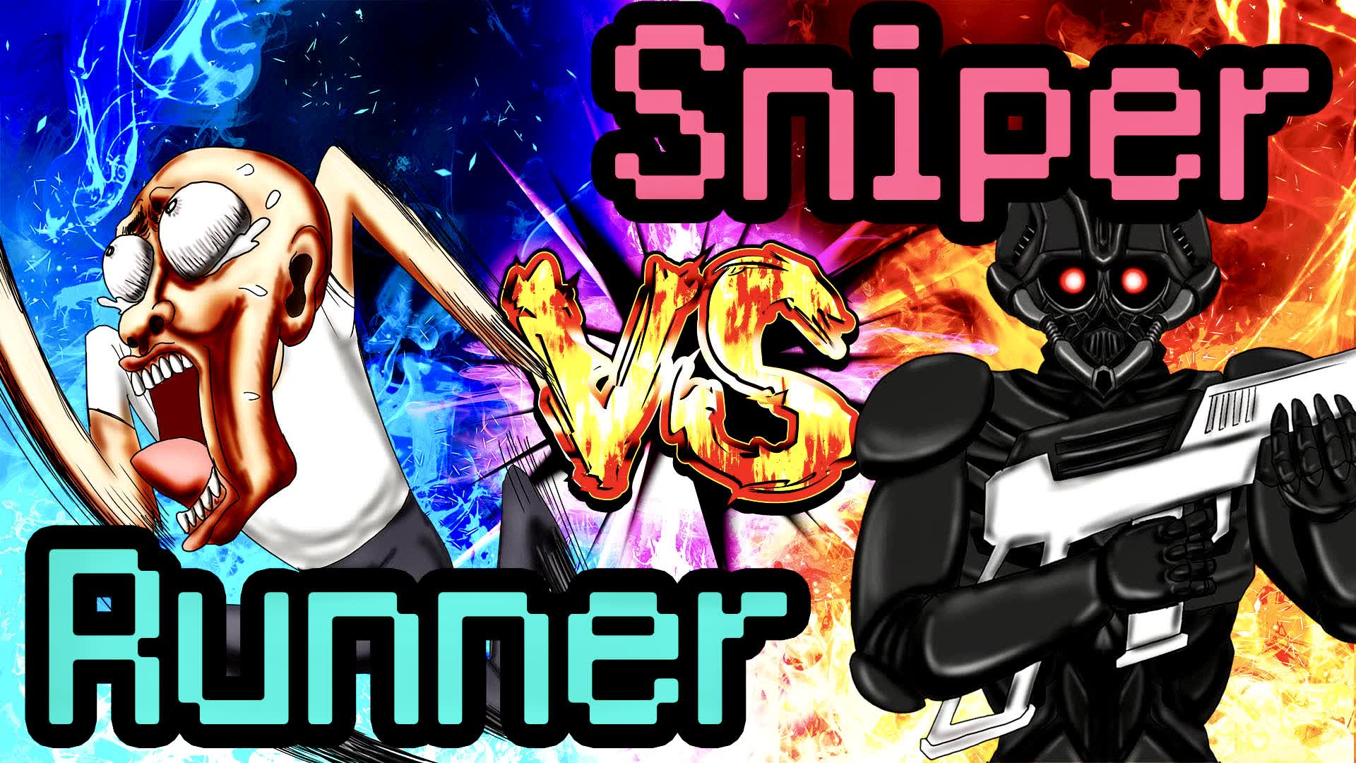 【100人】Sniper VS Runner🎯