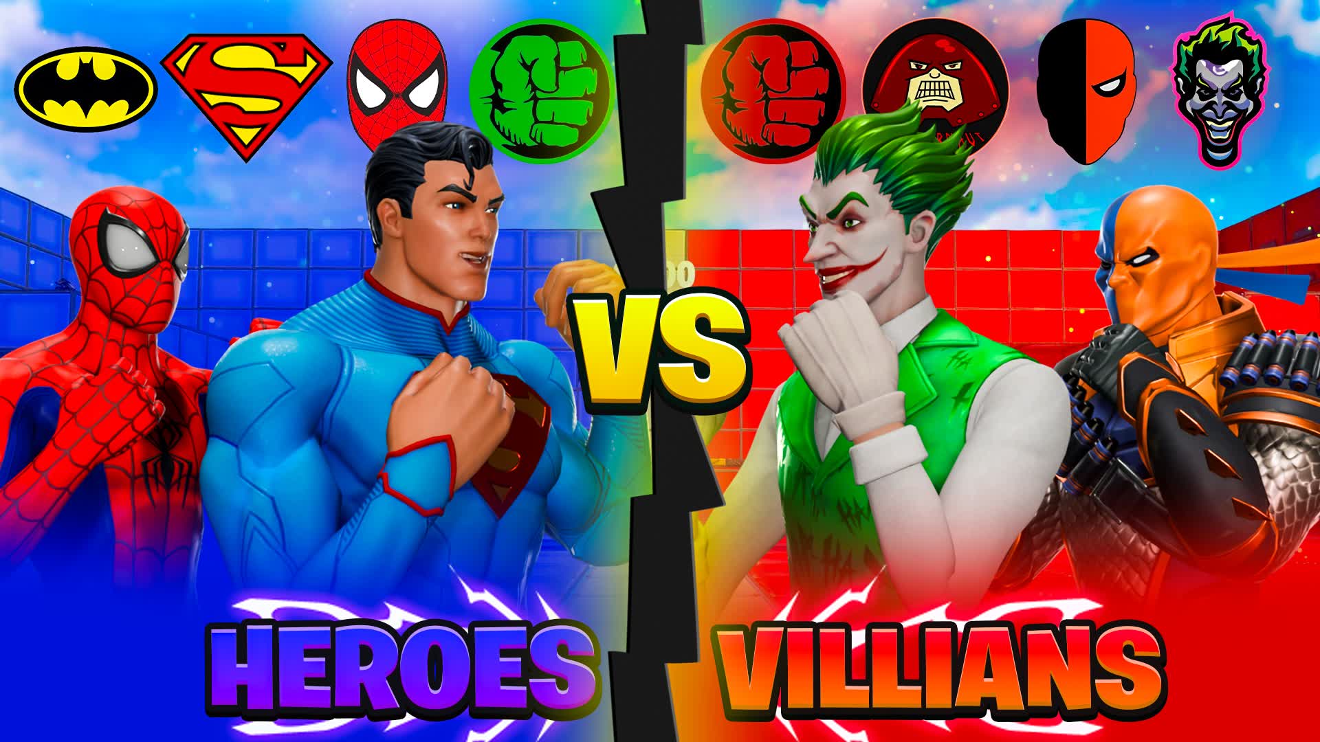 🦸‍♂️Hero vs Villain - الأحمر ضد الأزرق