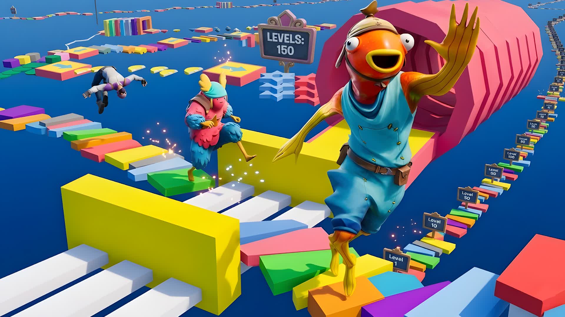 *EASY* 150 LEVEL RAINBOW DEATHRUN!