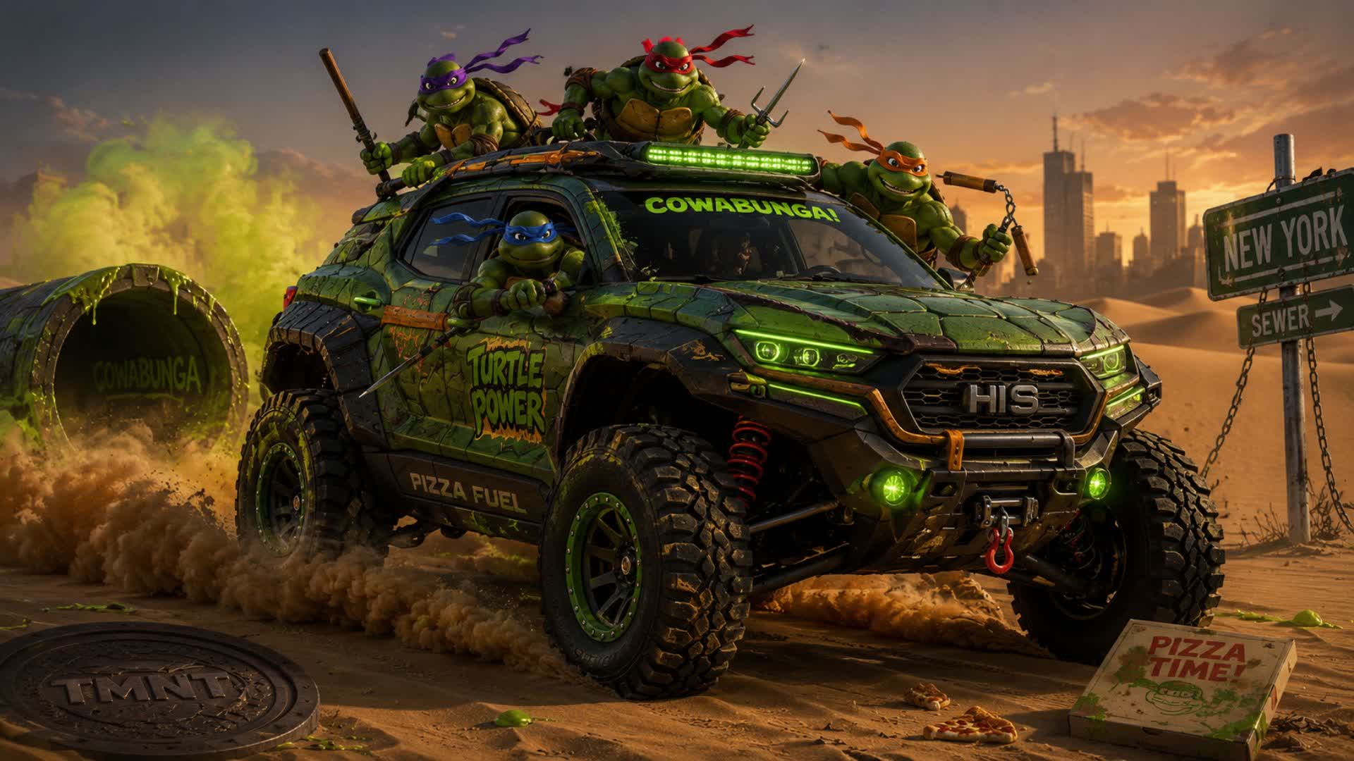 TMNT - TIME TRAVEL - CARS GAMES