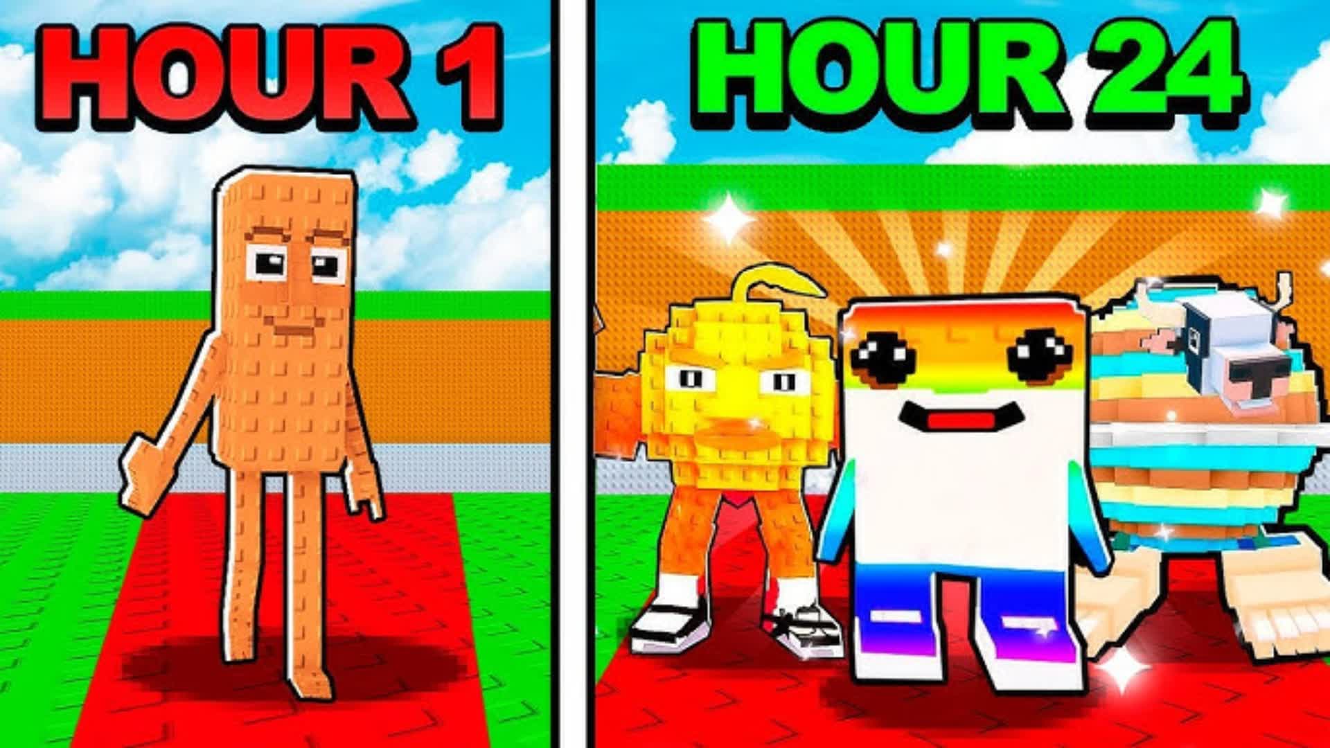 HOUR 1 VS HOUR 24 STEAL A BRAINROT