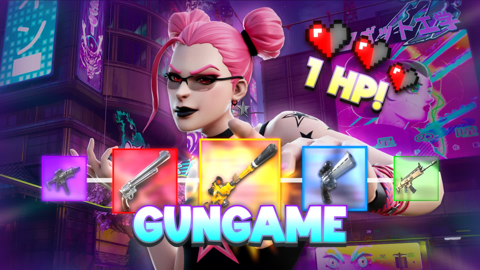 🌆NEON RIDER | ONE SHOT❤️‍🔥 + GUNGAME🔫