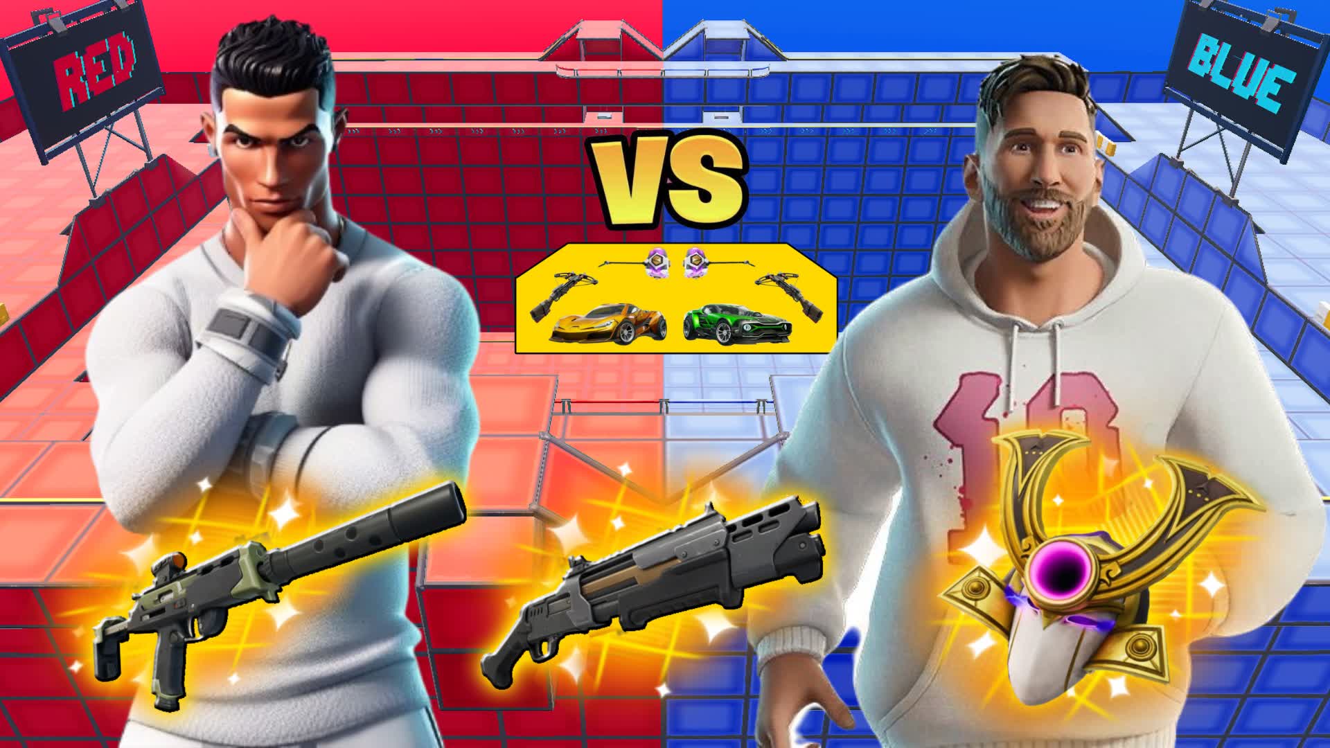 RONALDO VS MESSI RED VS BLUE 😎