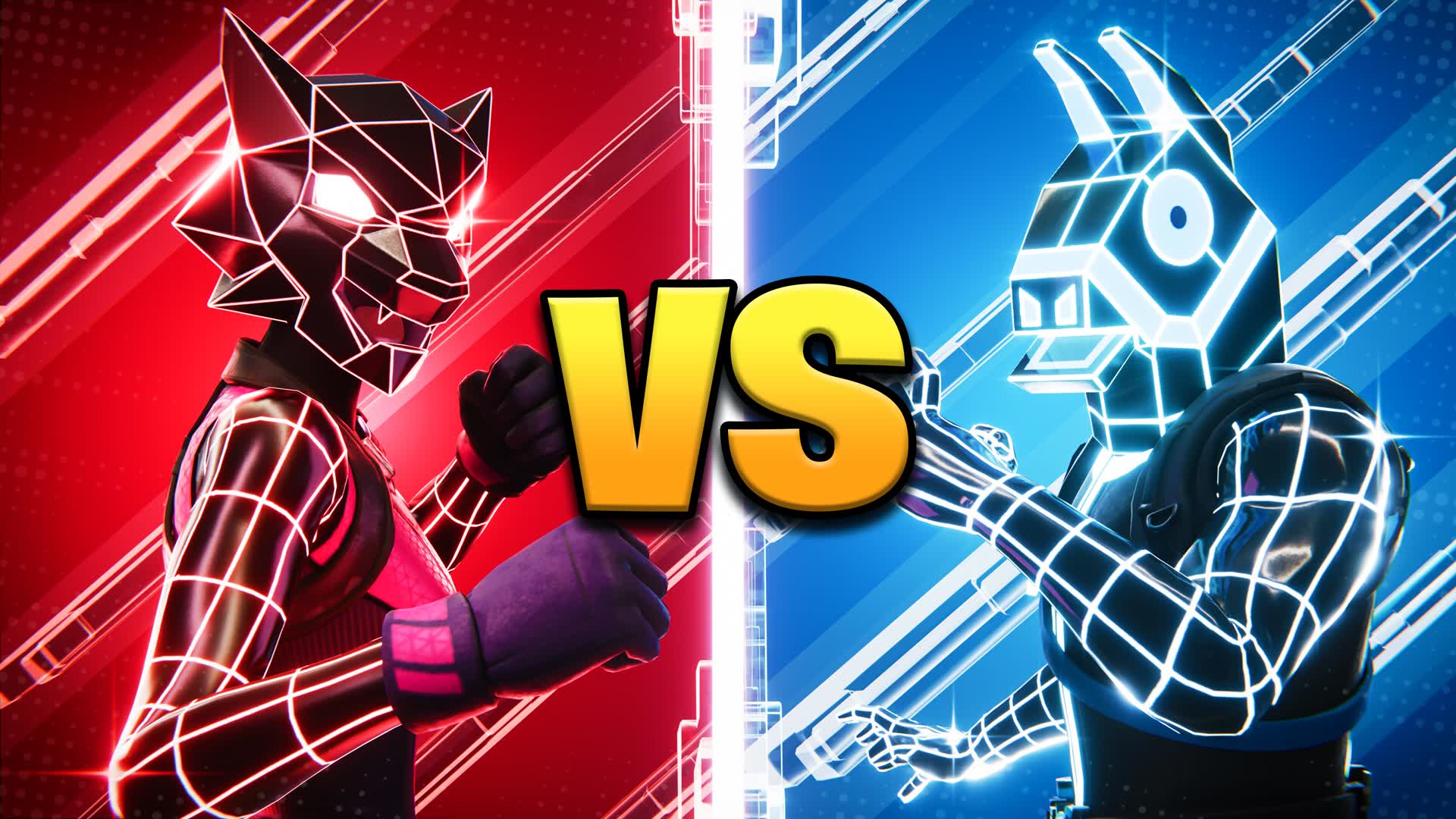 RED VS BLUE - WIREFRAME