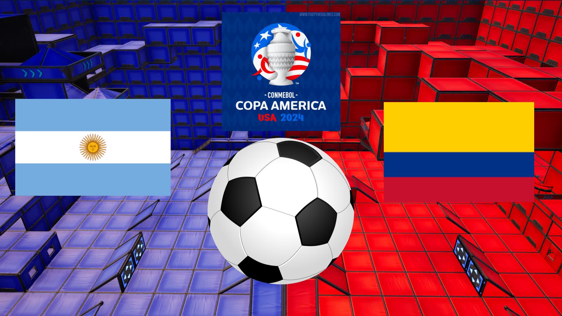 GOAL RED VS BLUE COPA AMERICA FOOTBALL🏆