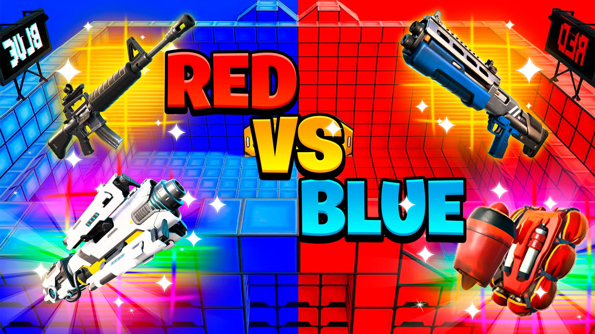 CRAZY RED VS BLUE BY BINGER