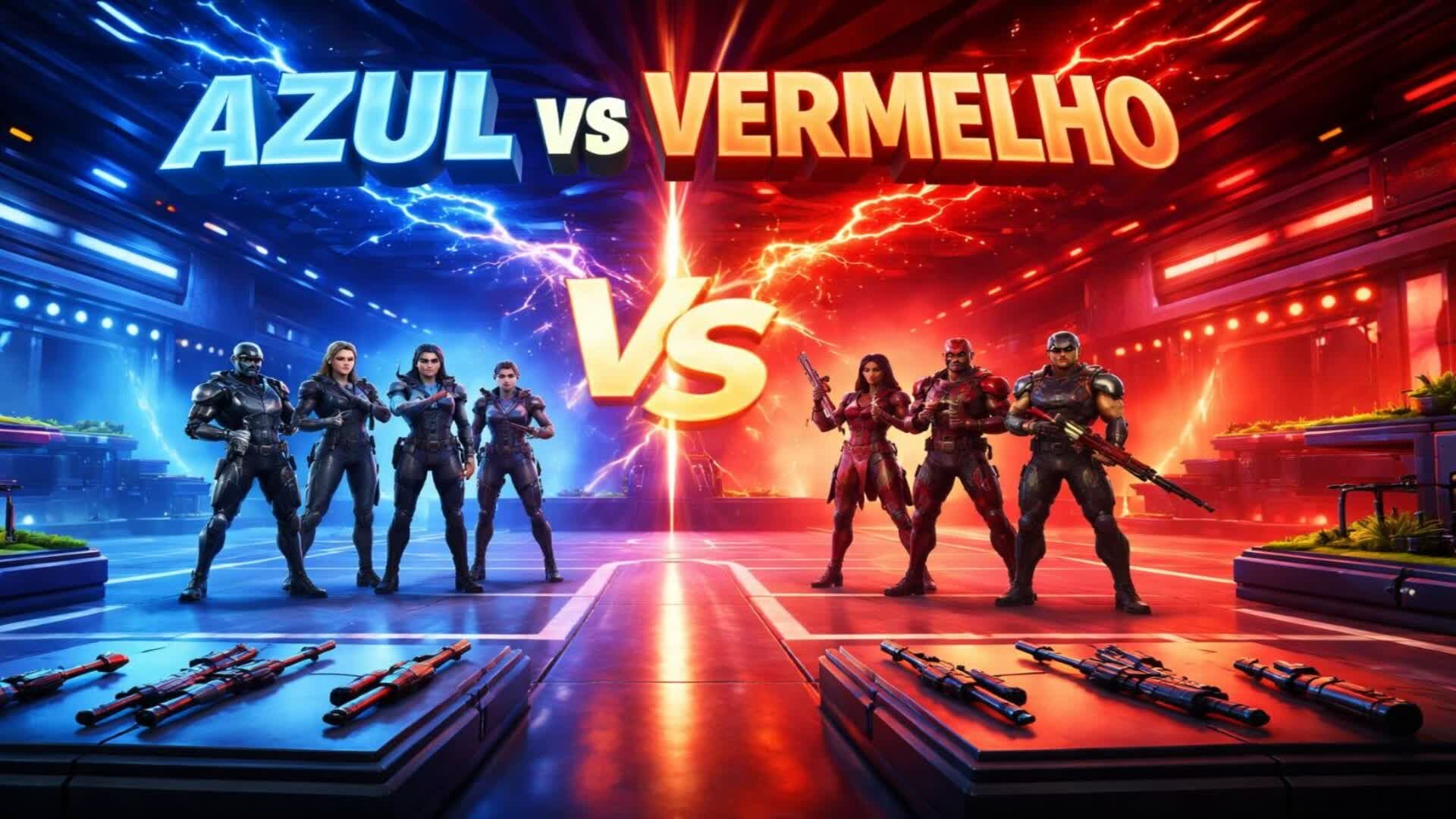 azul x vermelho