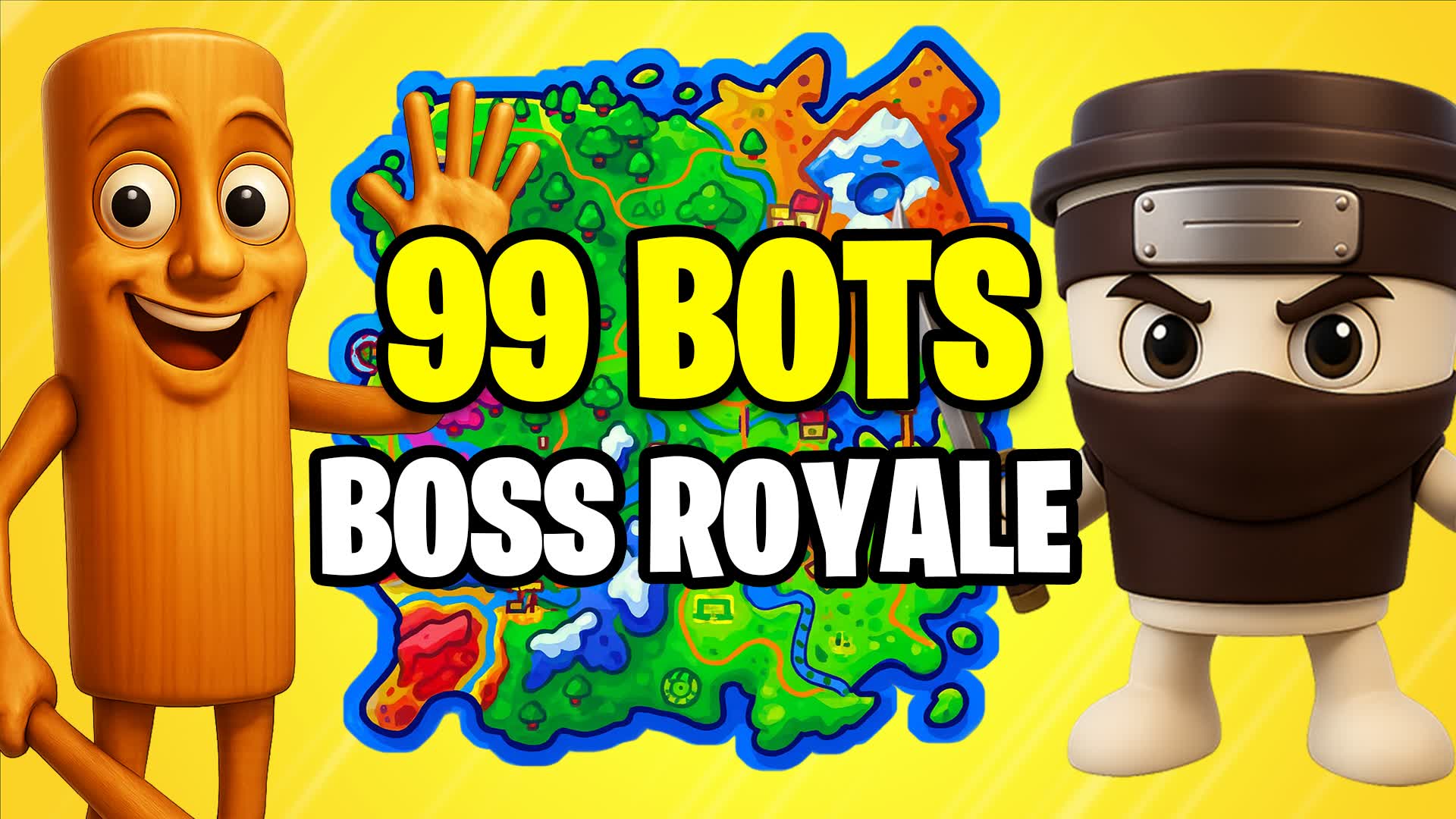 99 BOTS BOSS BRAINROT - 1v1 ALL GUNS FFA