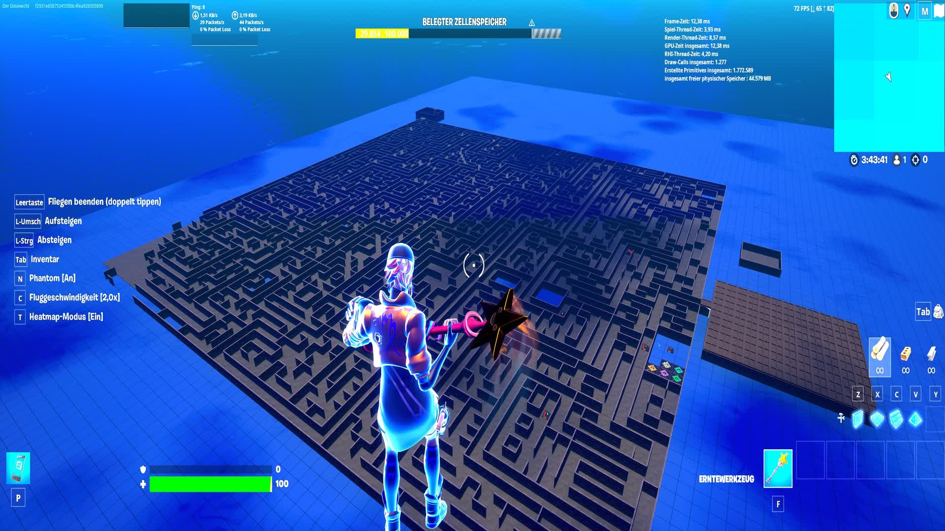Labyrinth mit versteckten Fragen