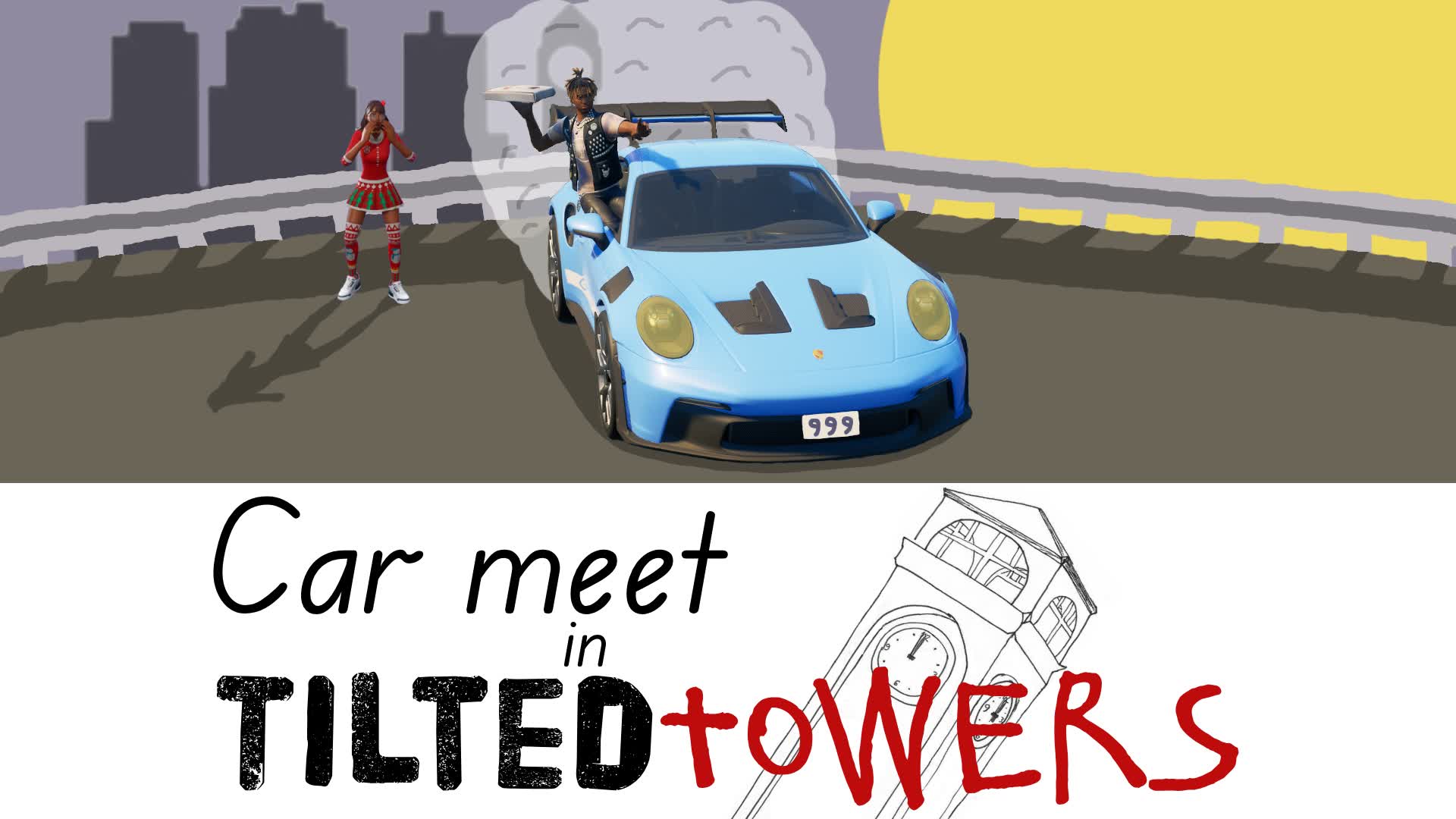 car meet in tilted towers