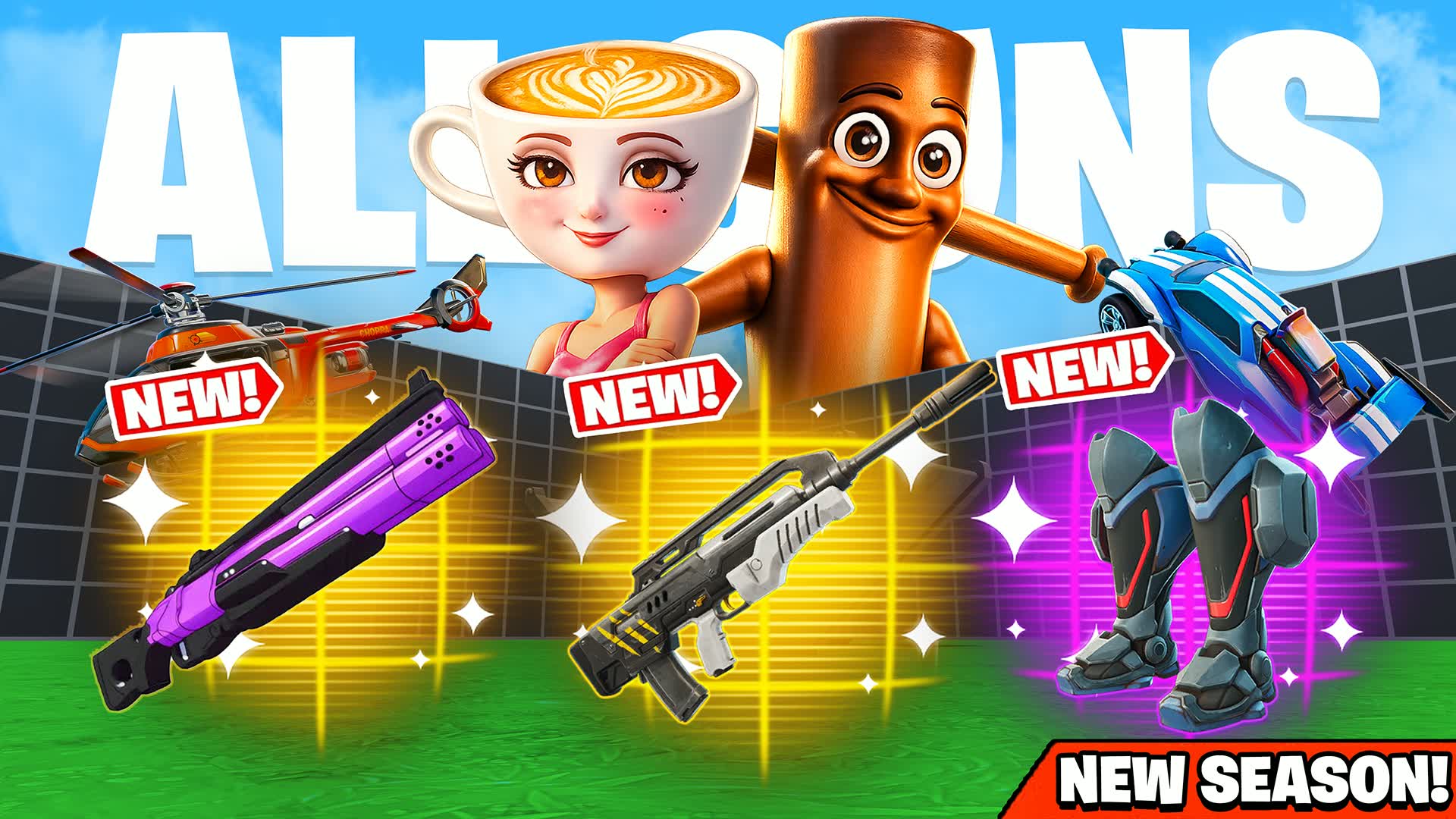 SUPER 1V1 ALL GUNS & CARS - كل الاسلحة