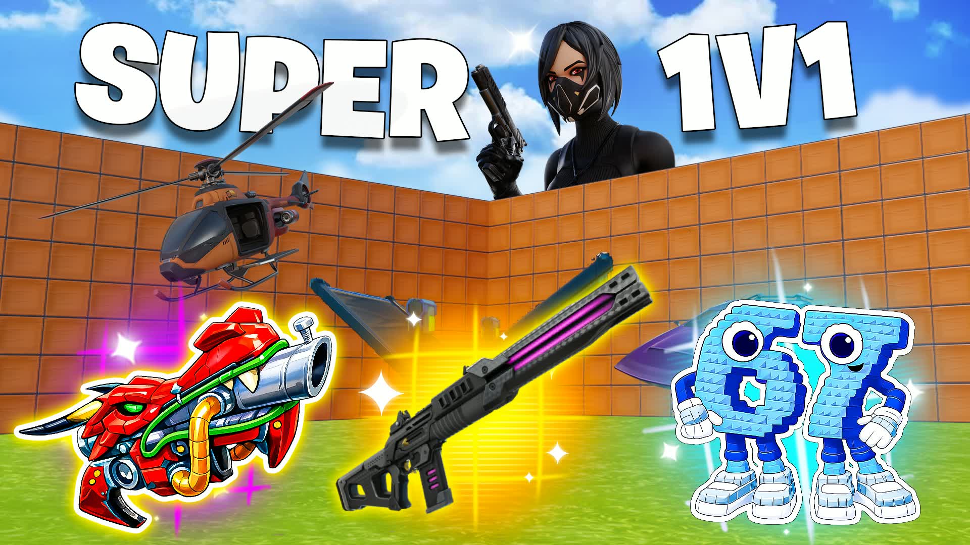 SUPER 1V1 WITH EVERY GUN & MODDER GUN