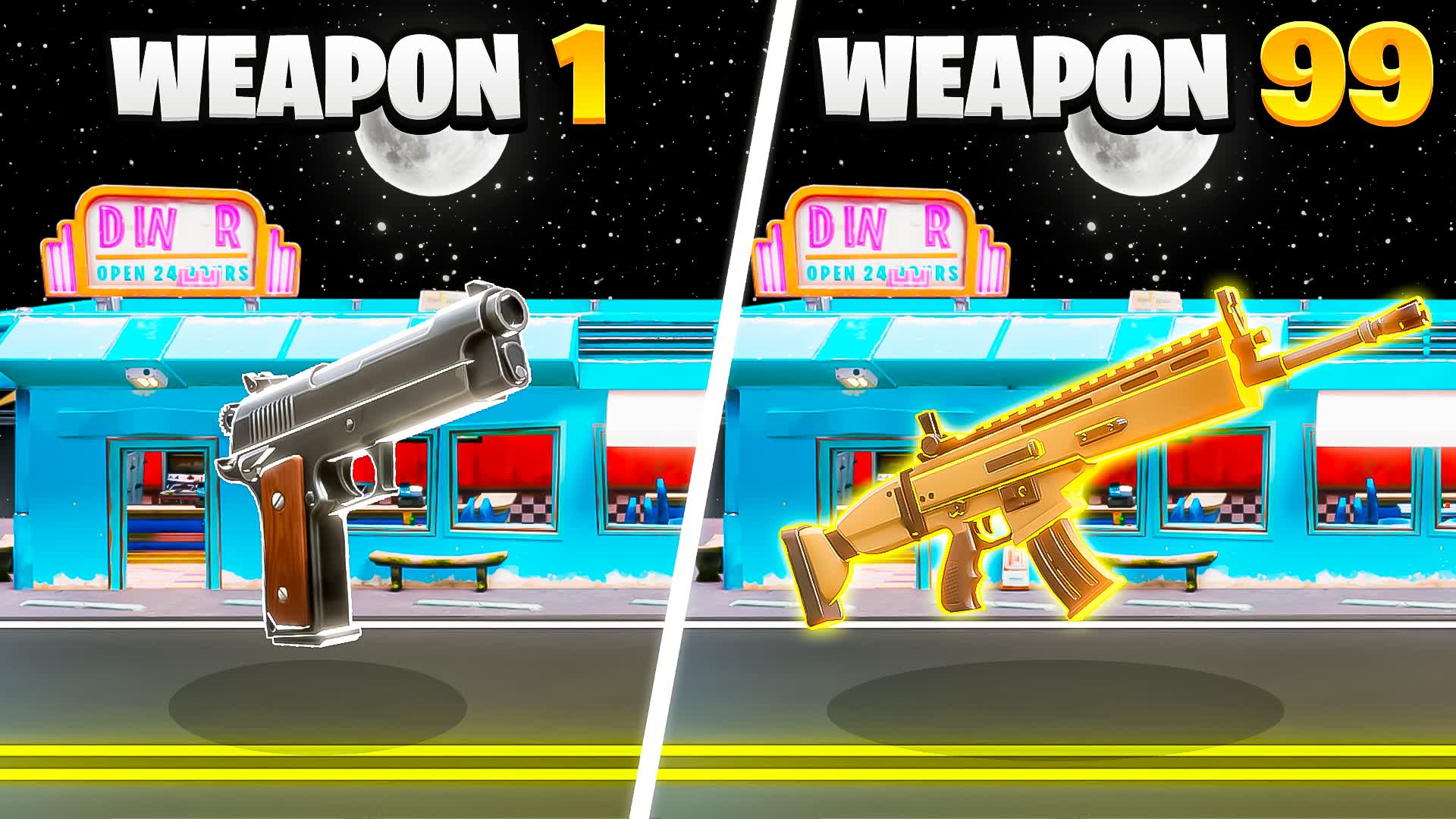 DINER NIGHT RANDOM GUN GAME 🍟