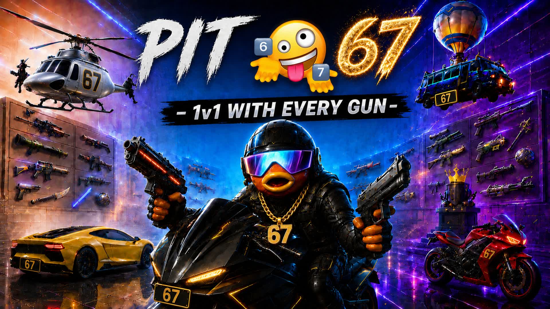 PIT 67 - 1v1 WITH EVERY GUN ⁶🤷⁷