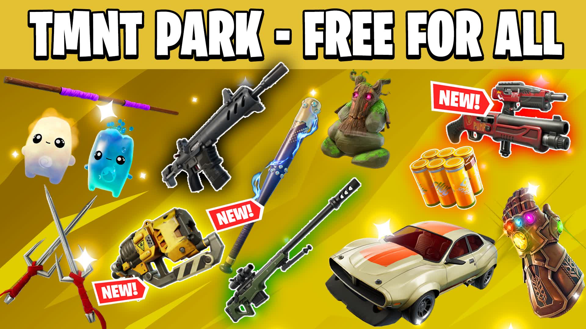 TMNT⭐FREE FOR ALL-(ALL GUNS)-(ALL CARS)