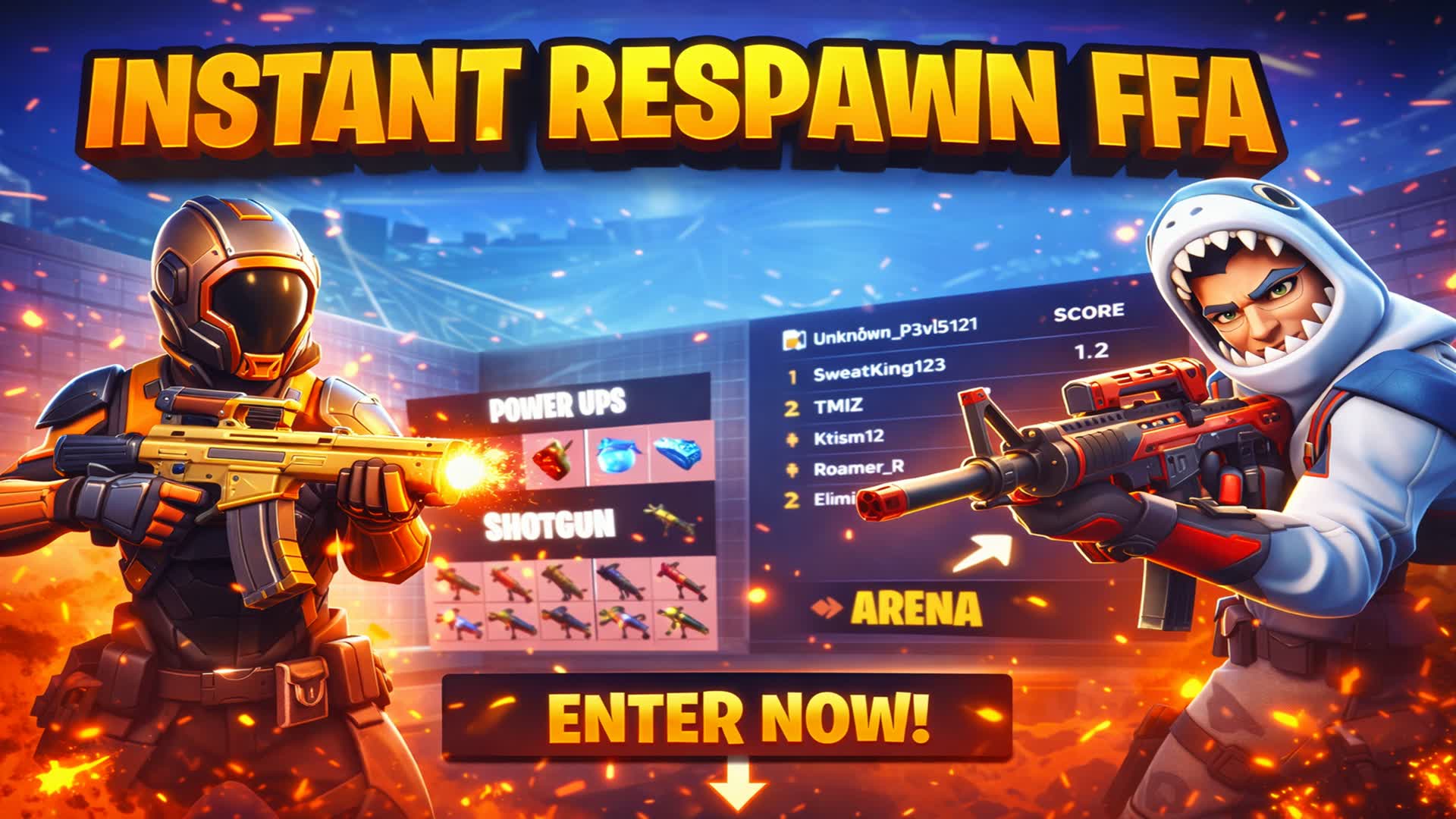 INSTANT RESPAWN FFA 🔥 NO STOP ACTION