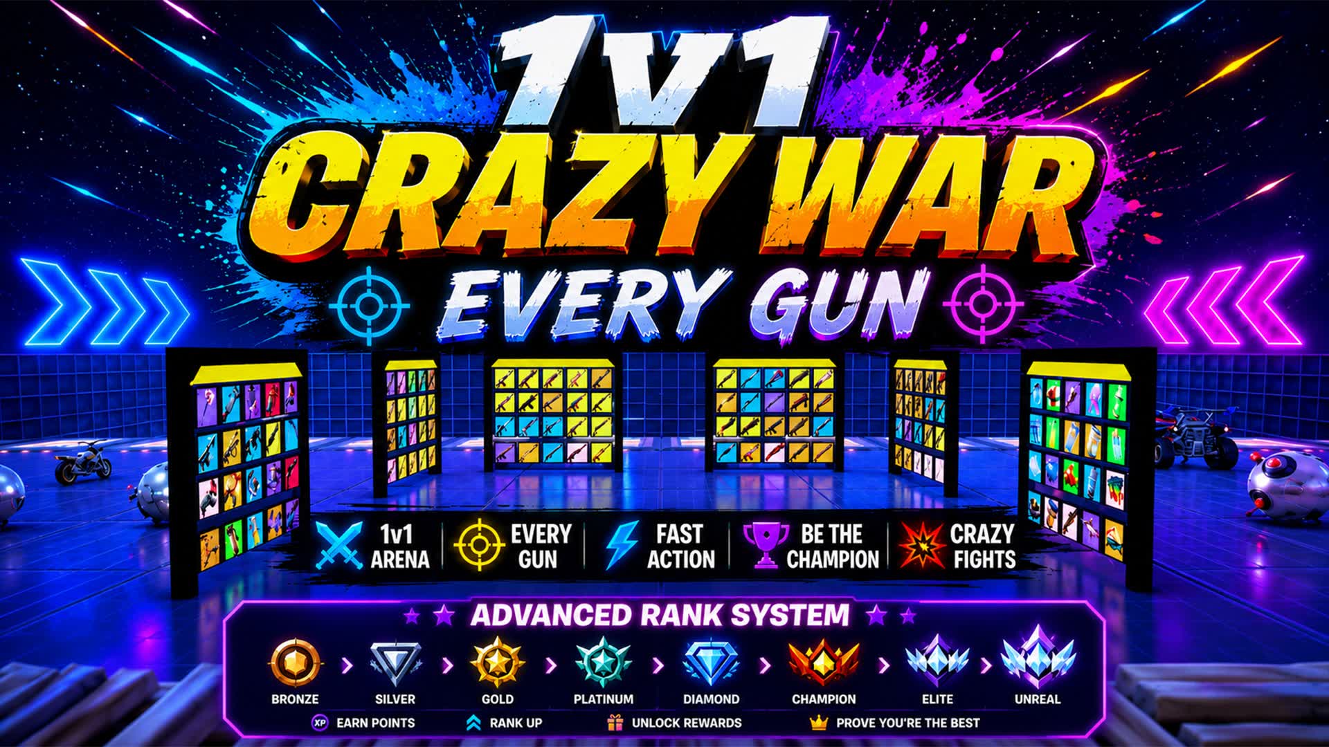1v1 Crazy War Every Gun