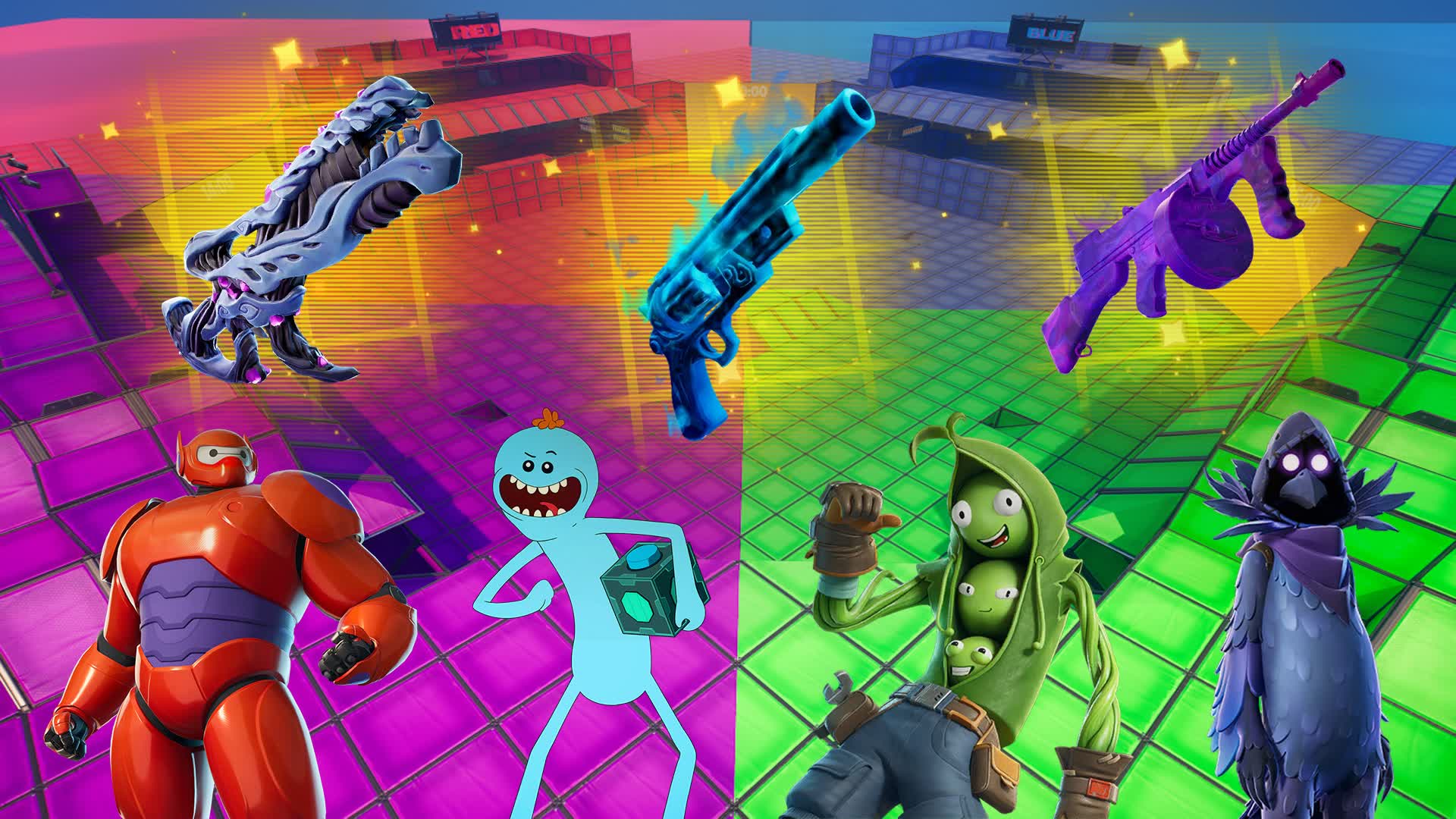 🔴Red🔴vs🔵Blue🔵vs🟢Green🟢vs🟣Purple🟣