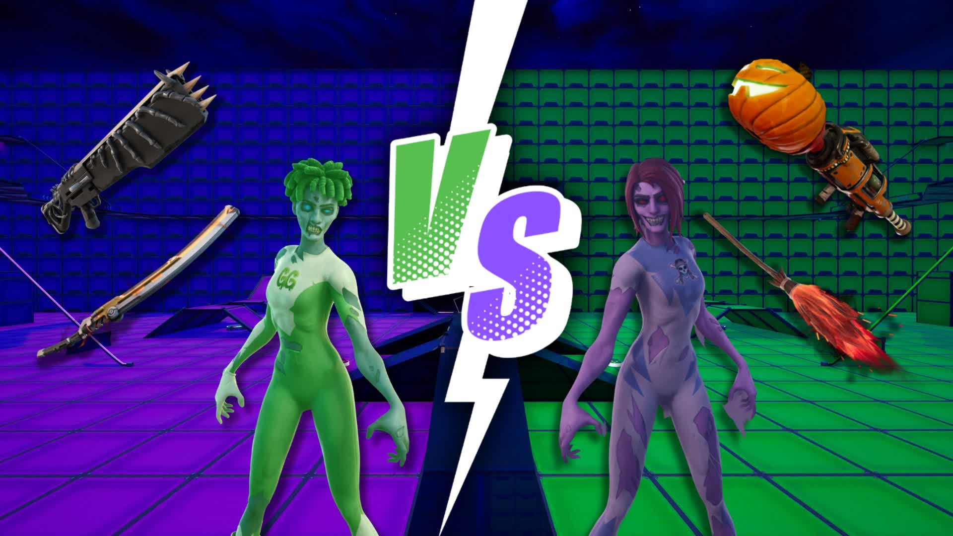 🎃 PURPLE VS GREEN 🛡 16VS16