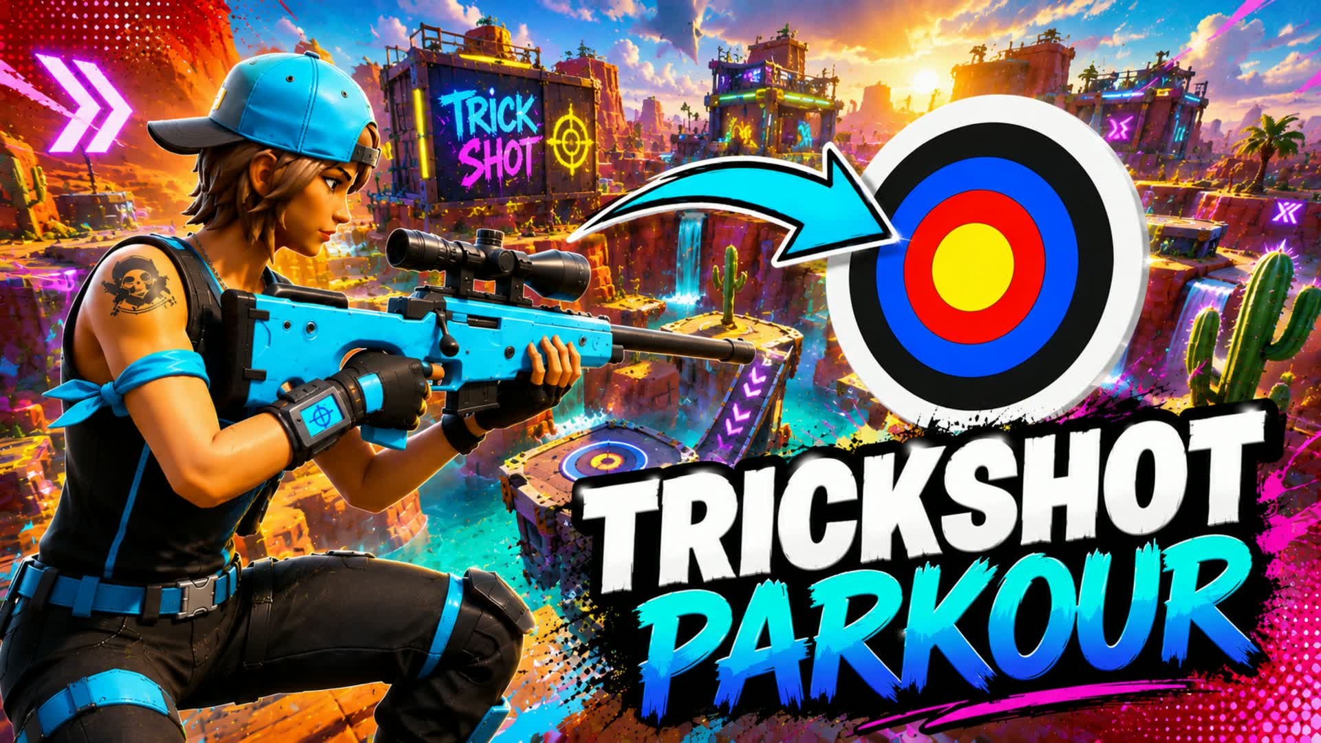 🎯SAMI TRICKSHOT PARKOUR 125 LEVELS!