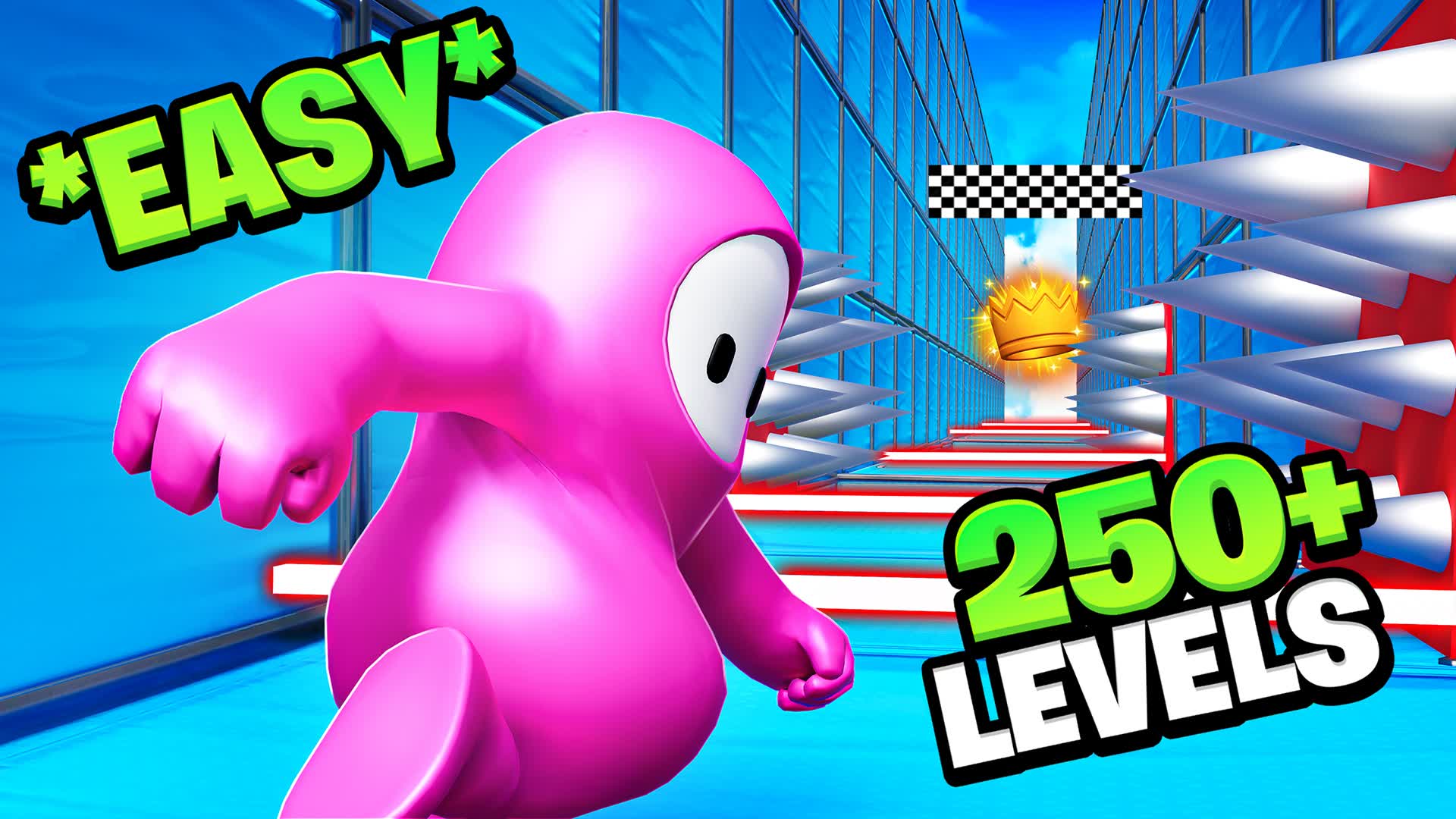 🌈 MEGA PARKOUR 250+ FALL GUYS ⭐
