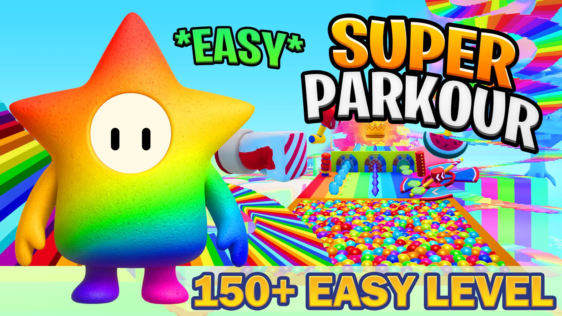⭐SUPER OBBY PARKOUR 150+ JUMPS🌈