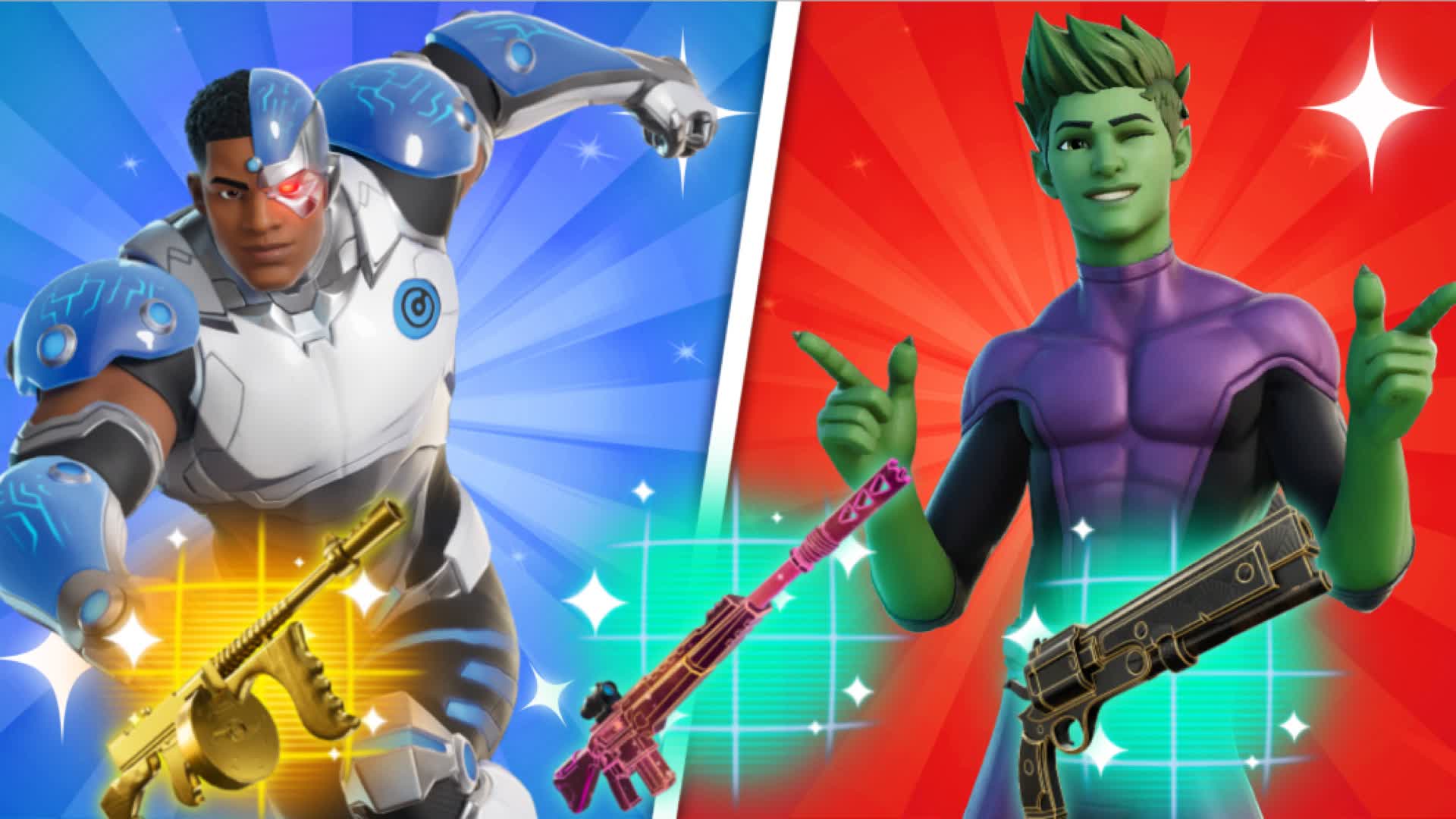 CYBORG VS BEAST BOY 🔴🔵